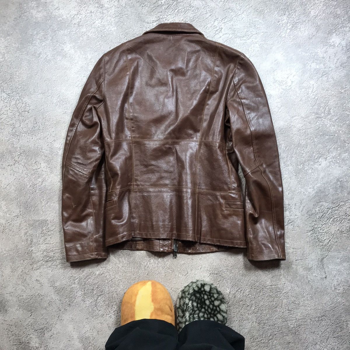 Genuine Leather Vintage 90s Brown Leather Jacket Streetwear Casual Relaxed L Size US L / EU 52-54 / 3 - 6 Thumbnail