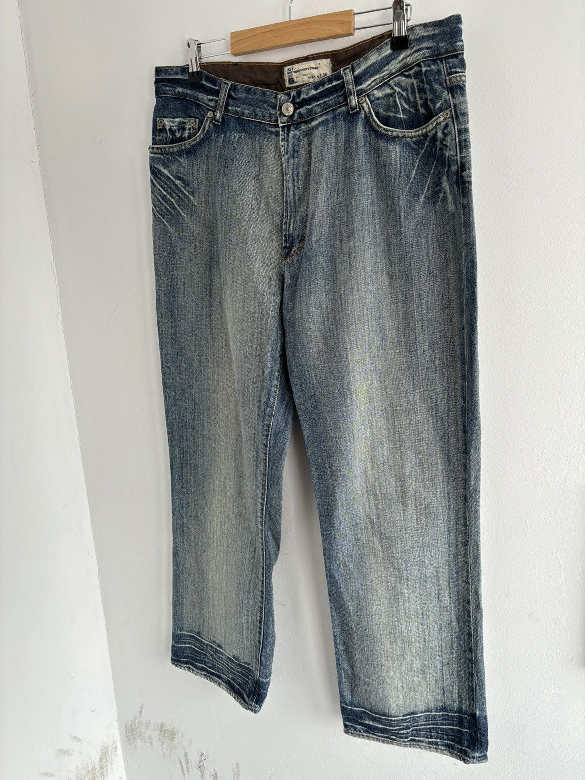 If Six Was Nine Vintage 00s Faded Straight Jeans Size US 39 - 1 Thumbnail