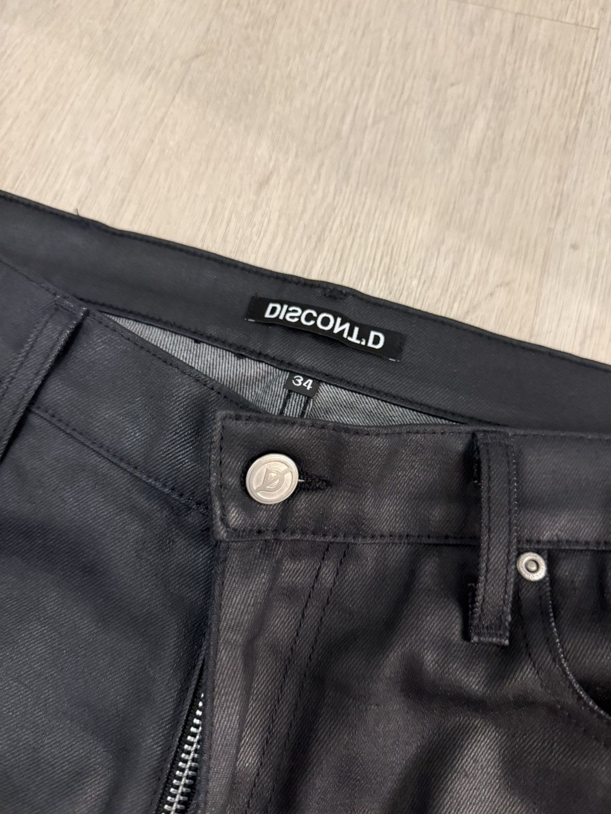 K-Two Studios Discontd Black Wax Waxed Baggy Denim Size US 34 / EU 50 - 2 Thumbnail