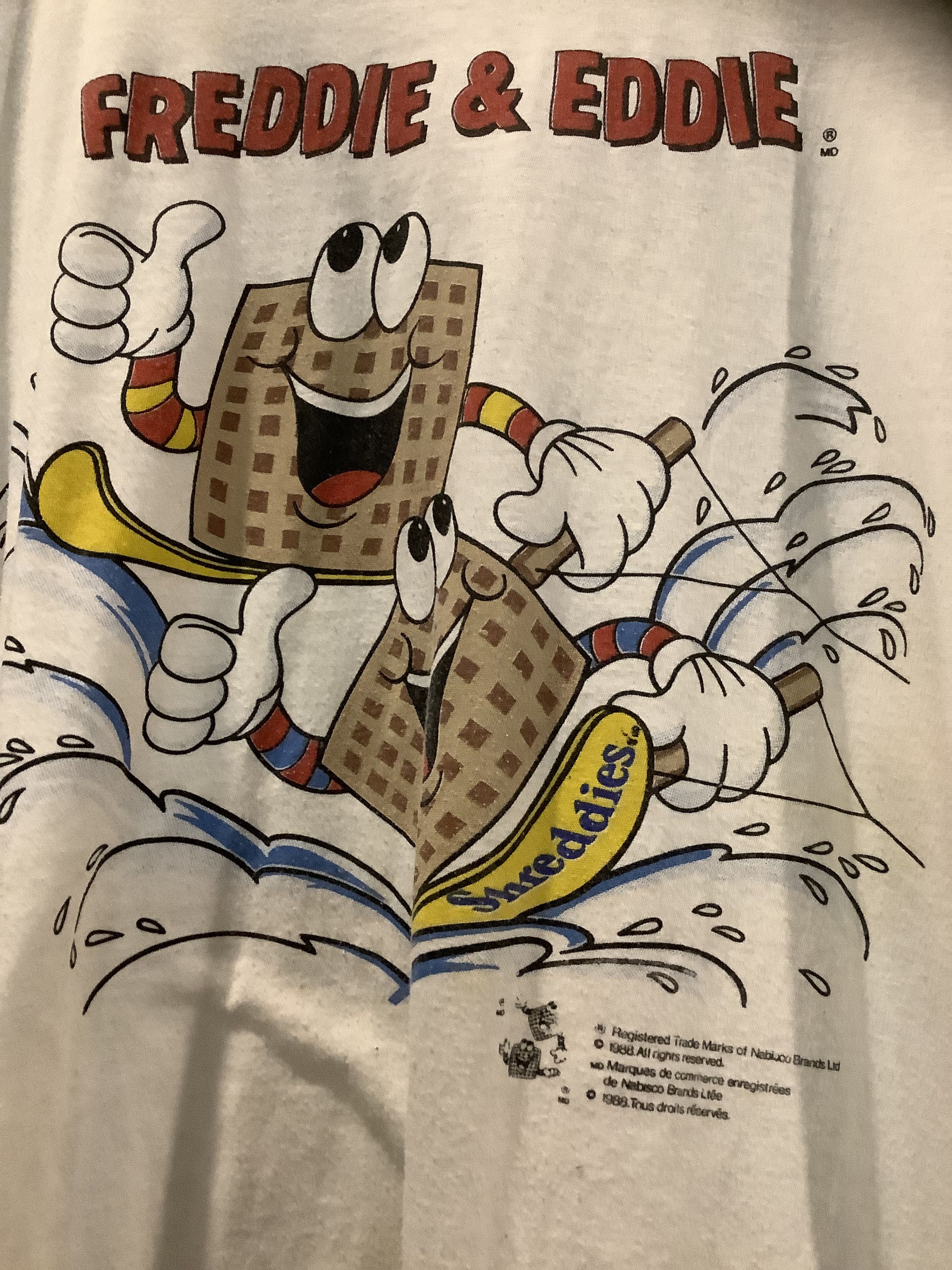 Japanese Brand × Vintage Vintage 90s Freddie&eddie white T-shirt single stitch Size US XL / EU 56 / 4 - 3 Thumbnail