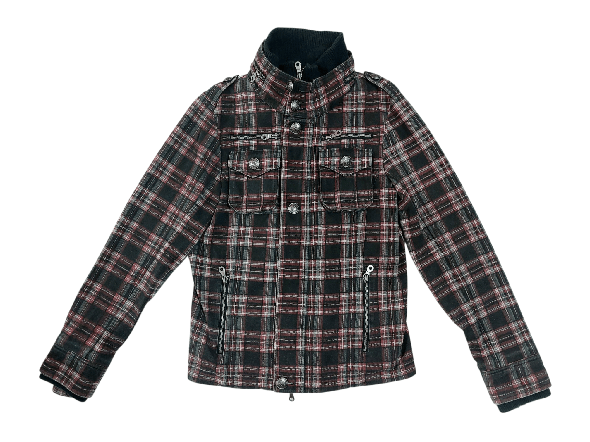 ジャケット・アウター IN THE ATTIC Check multi-pocket jacket In the Attic Multi Pocket Jacket - Etsy Ireland