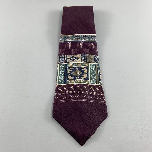 Other Cambridge Classics Purple Geo Men's Tie 4" x 60" Vintage Size ONE SIZE - 1 Thumbnail