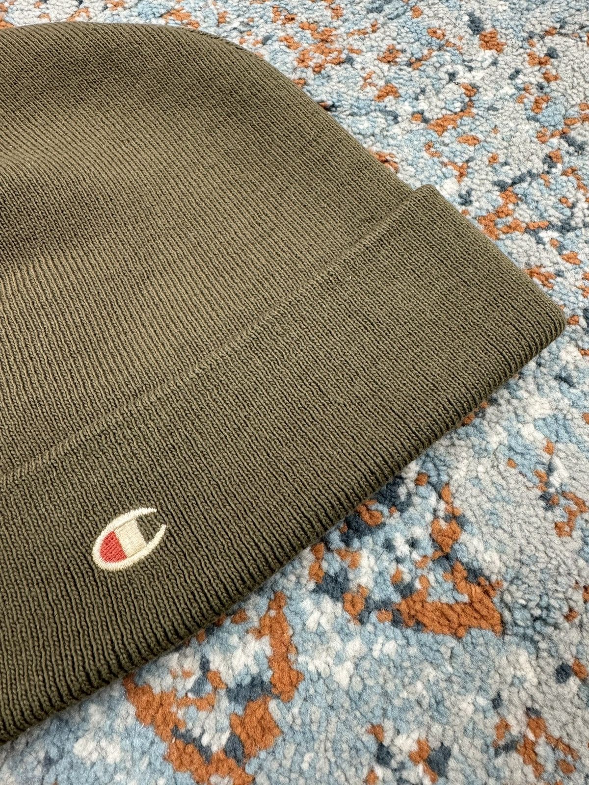 Champion × Vintage Vintage 90s Champion small logo beanie earth tones Kanye y2k Size ONE SIZE - 5 Thumbnail