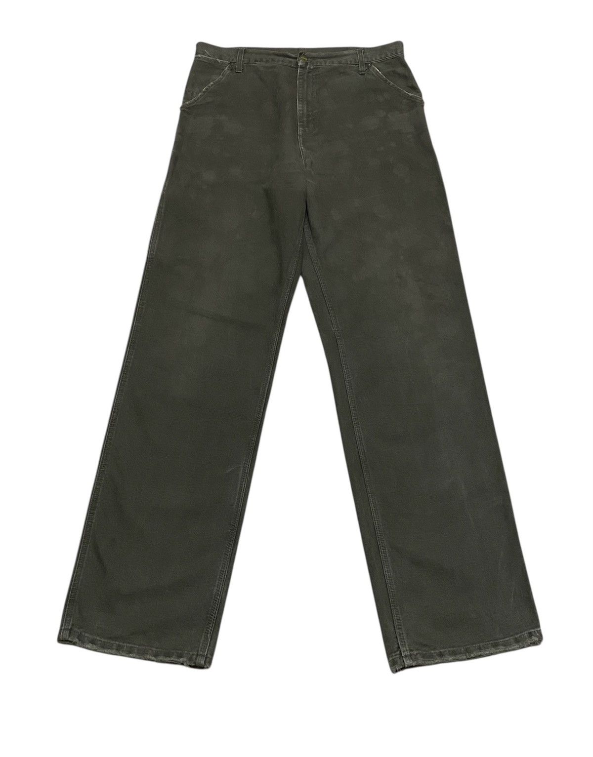 Carhartt Very Rare Vintage Carhartt Carpenter Olive Green Pants 1990s Size US 36 / EU 52 - 1 Thumbnail