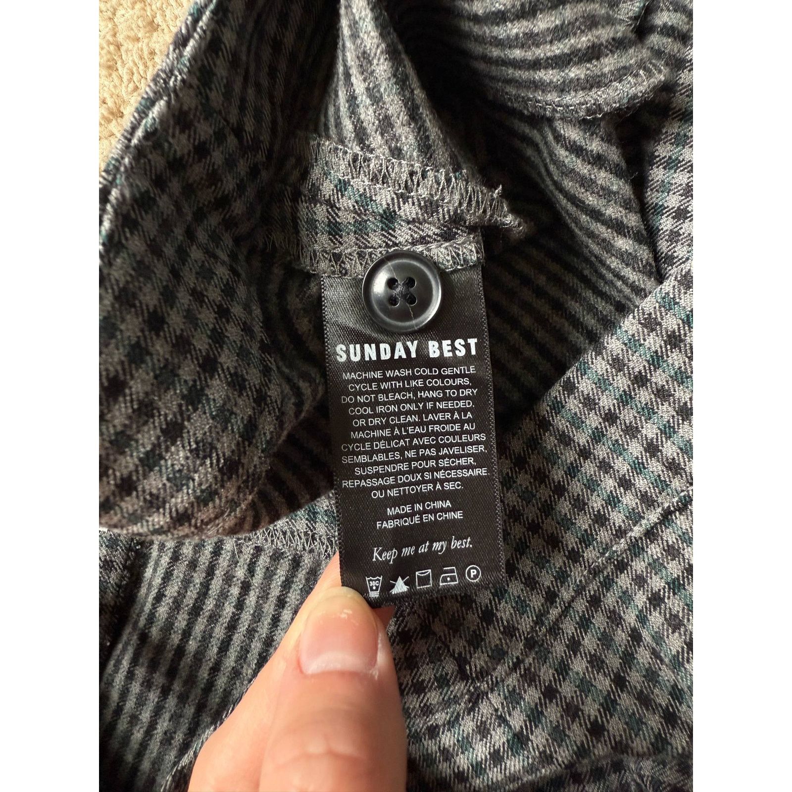 Aritzia Sunday Best Aritzia Gingham Straight Ankle Pants Womens 10 Size 32" / US 10 / IT 46 - 7 Thumbnail
