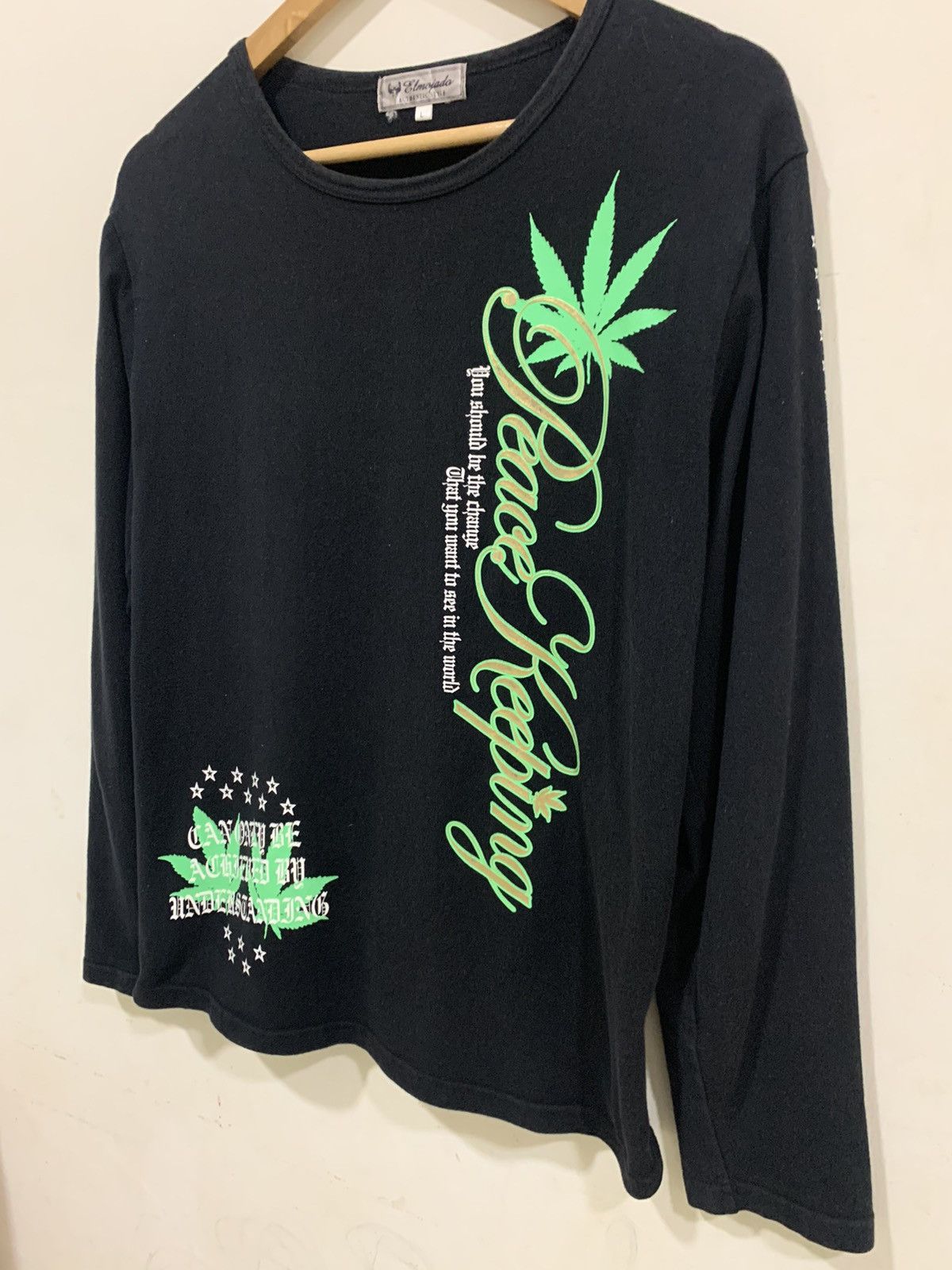If Six Was Nine Peace Keeping Marijuana Printed Black L Size US L / EU 52-54 / 3 - 5 Thumbnail