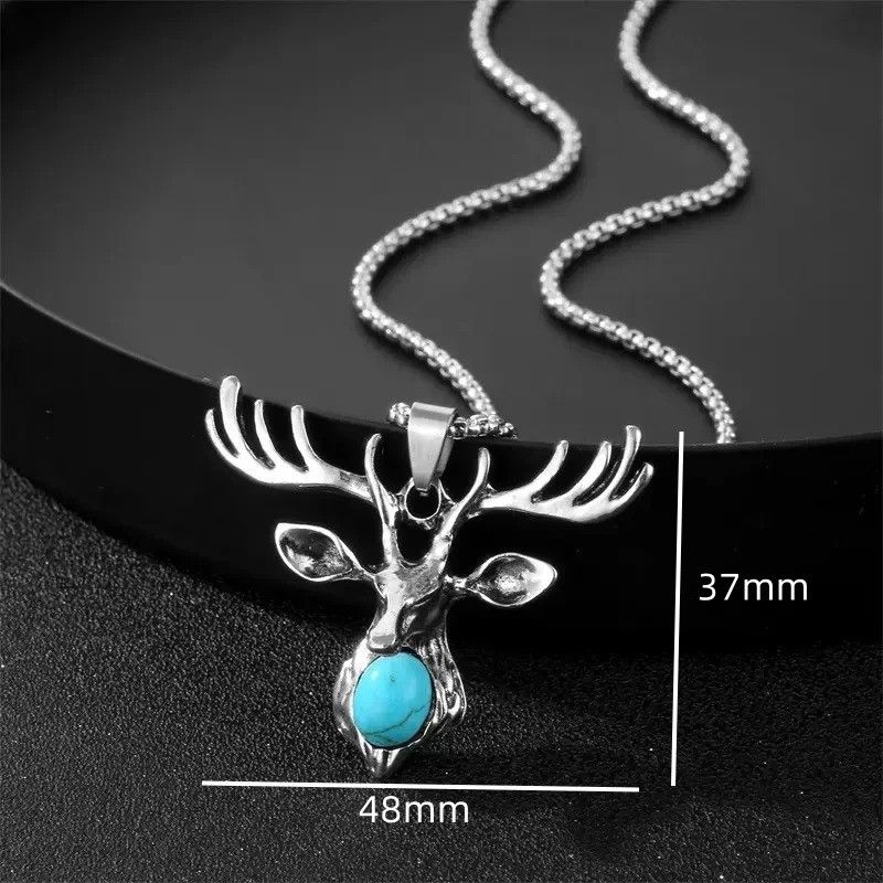 Vintage Deer Pendant Necklace Size ONE SIZE - 6 Thumbnail