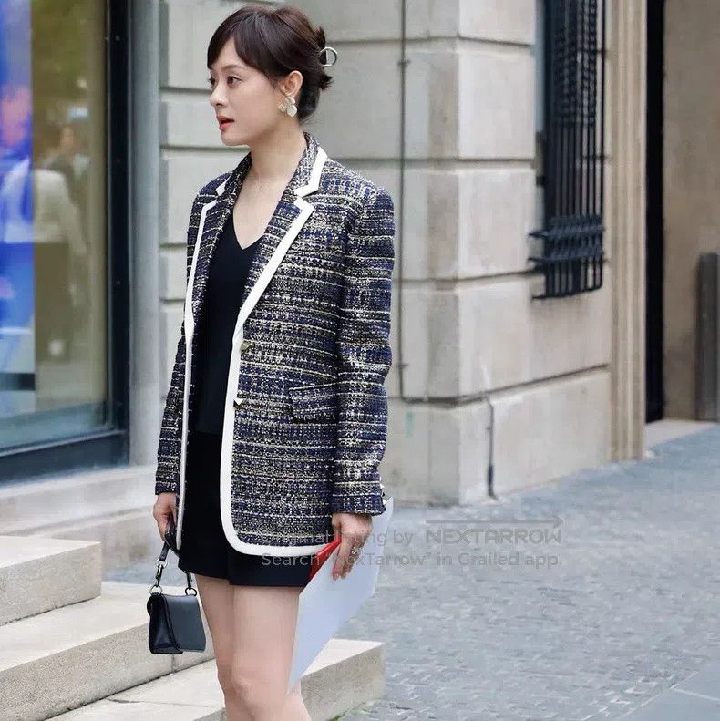 Valentino Skirt of a wicker-spiked tweed braided coat