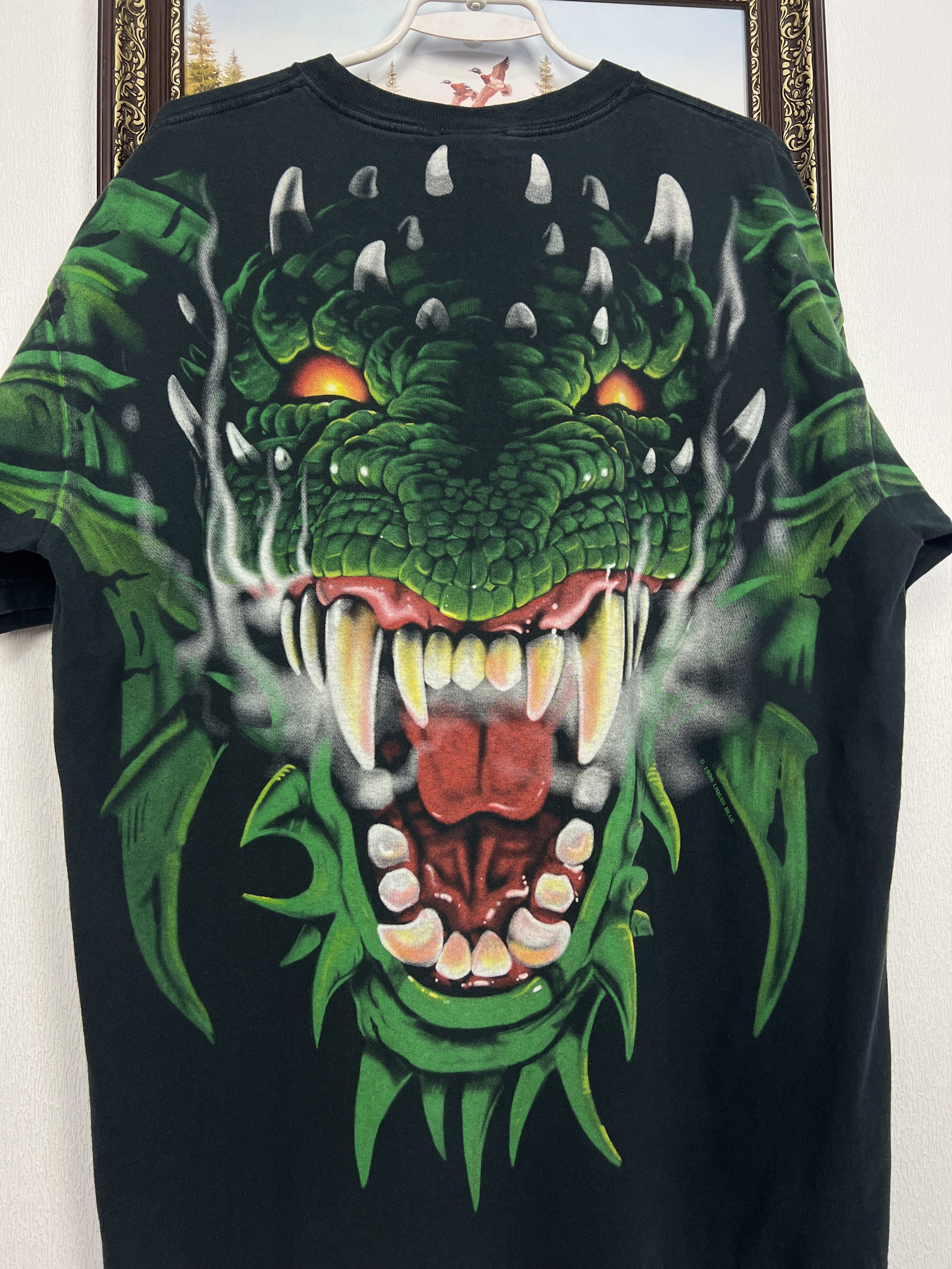 Liquid Blue Vintage Dragon Head Two Sided Over Print Shirt Tee Rare Size US XL / EU 56 / 4 - 9 Thumbnail