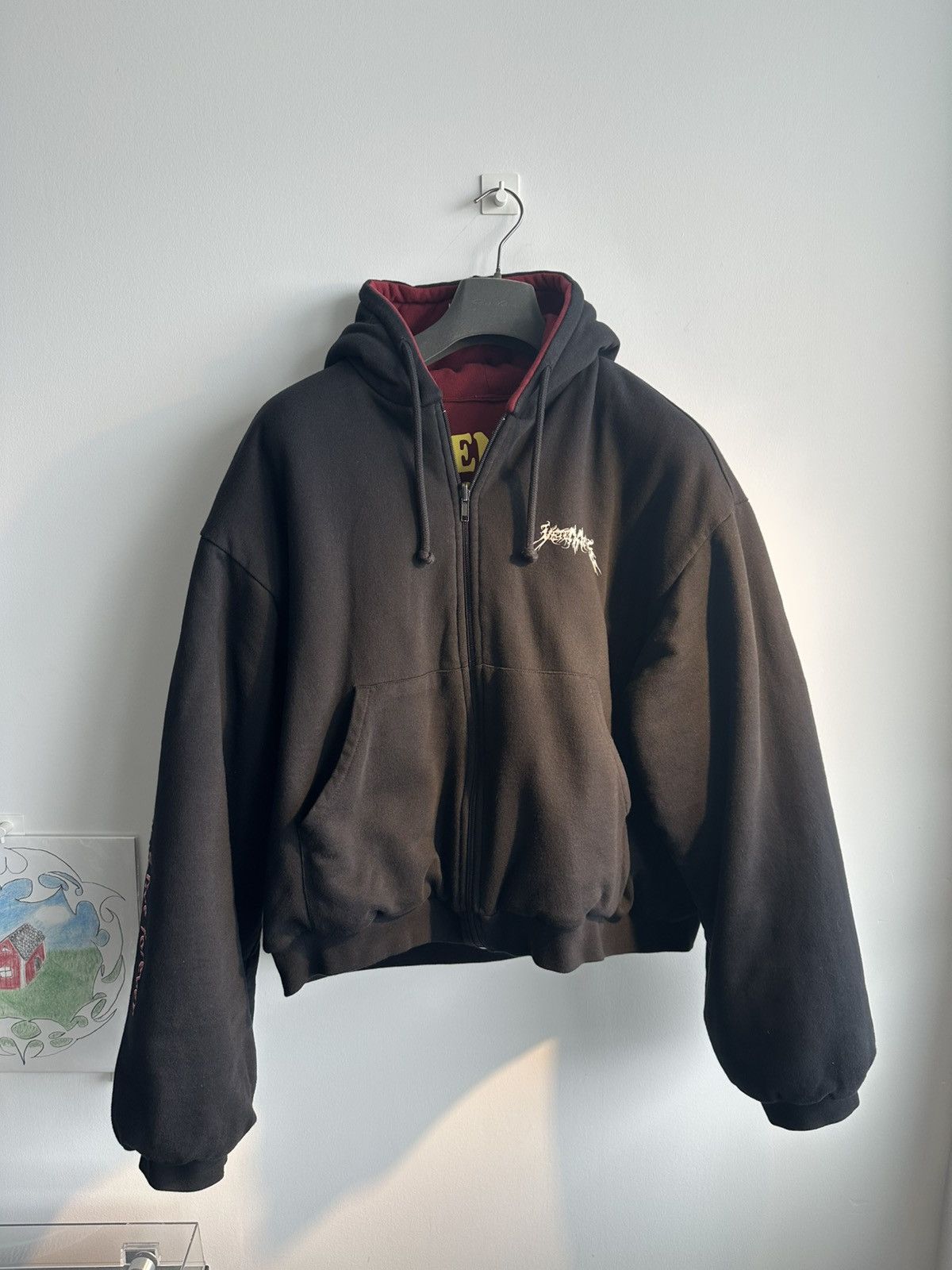 Vetements Vetements total fucking darkness tfd reversible hoodie