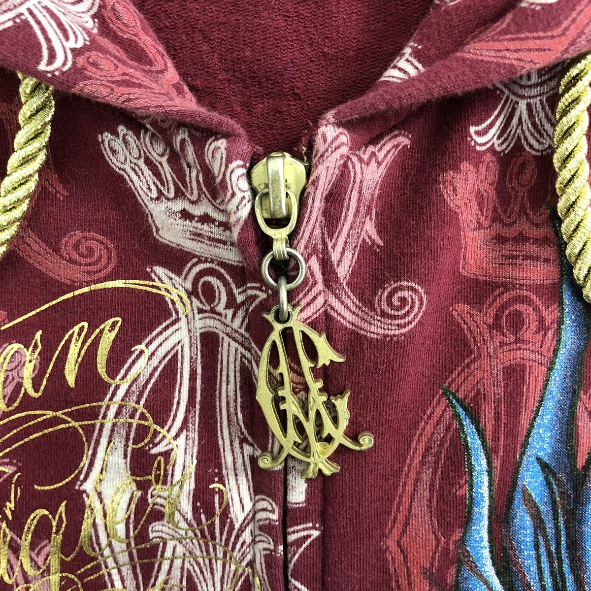 Christian Audigier × Ed Hardy × Vintage Christian Audigier Edhardy Embroidered Full Print Zip Hoodie Size S / US 4 / IT 40 - 11 Thumbnail