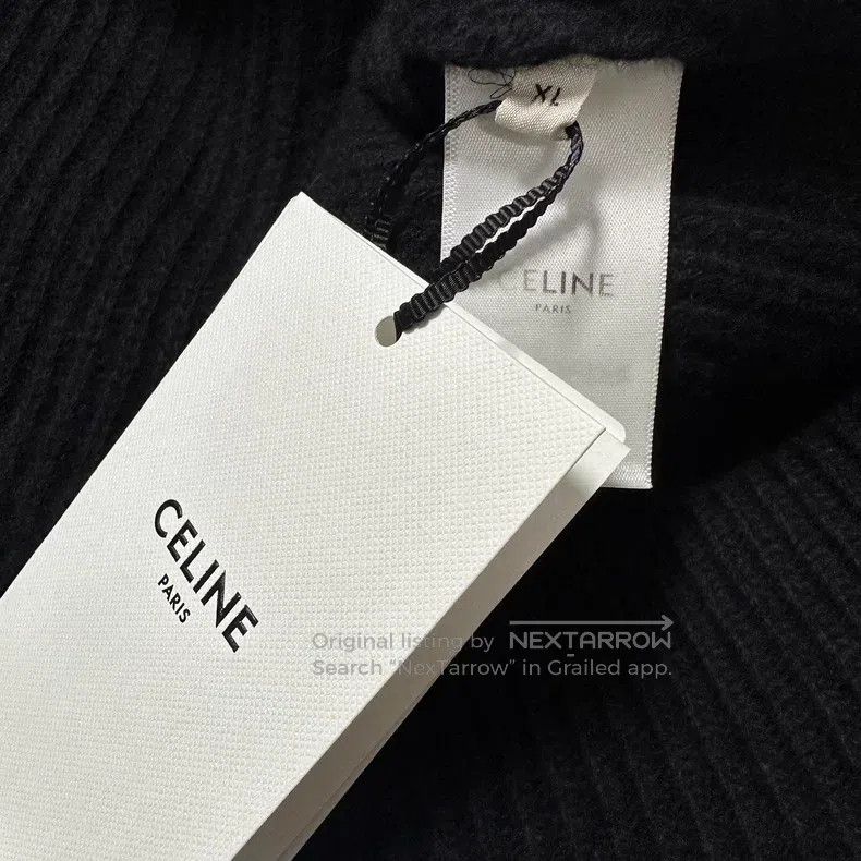 Celine CELINE Letter Chain Hooded Sweatshirt Size US XL / EU 56 / 4 - 5 Thumbnail