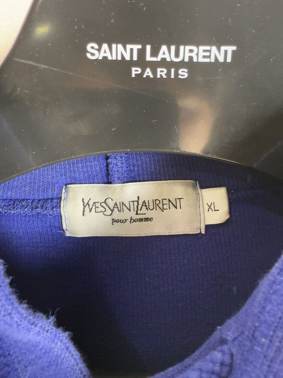 Yves Saint Laurent Big Logo YSL Hoodie Sweatshirt Rare YSL Sweater Size US XL / EU 56 / 4 - 5 Thumbnail