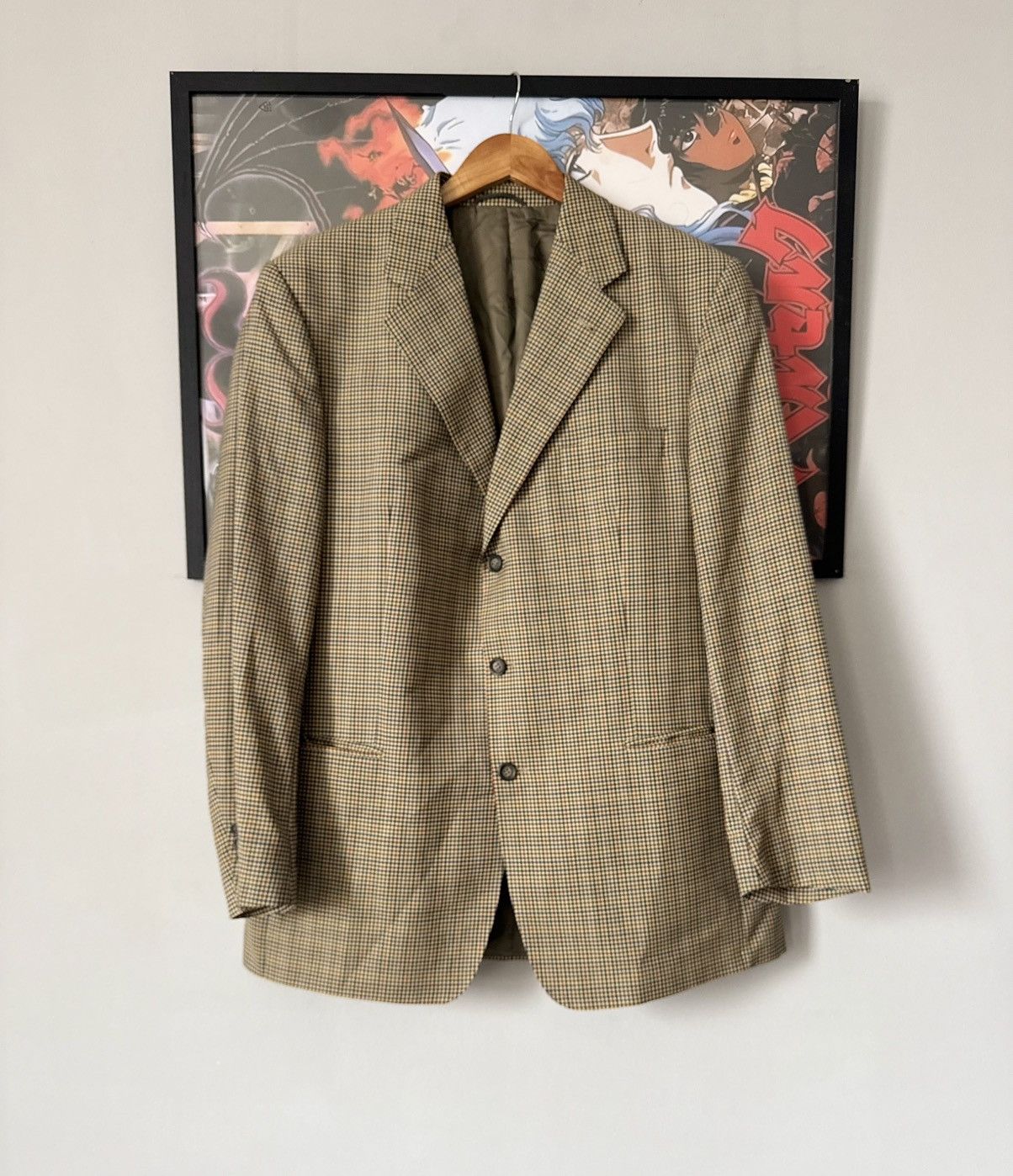 Burberry Burberrys vintage blazer retro suit basic Size 54R - 2 Thumbnail
