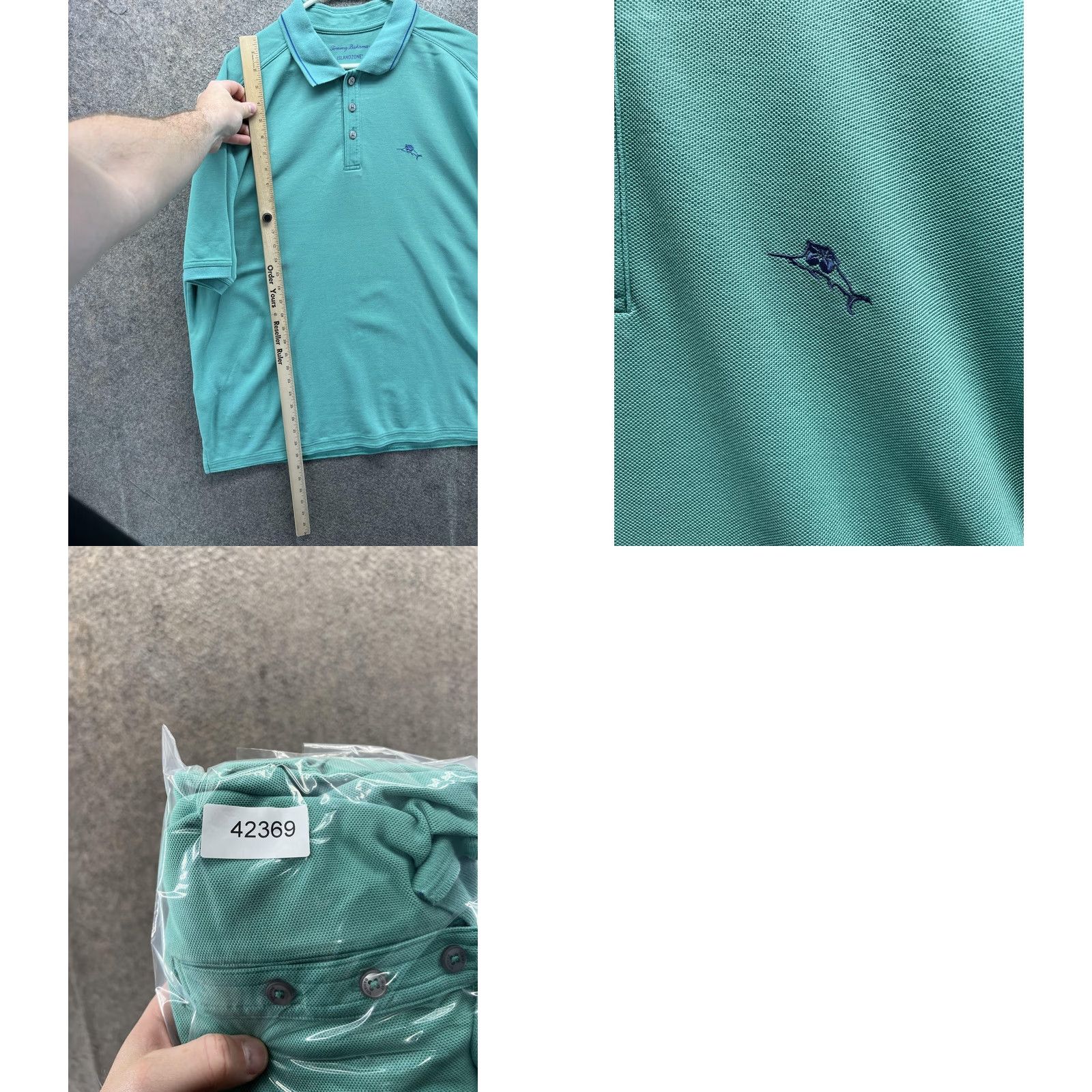 Tommy Bahama Tommy Bahama IslandZone Polo Shirt Mens XL Green Solid Marlin Logo Golf Casual Size US XL / EU 56 / 4 - 8 Thumbnail