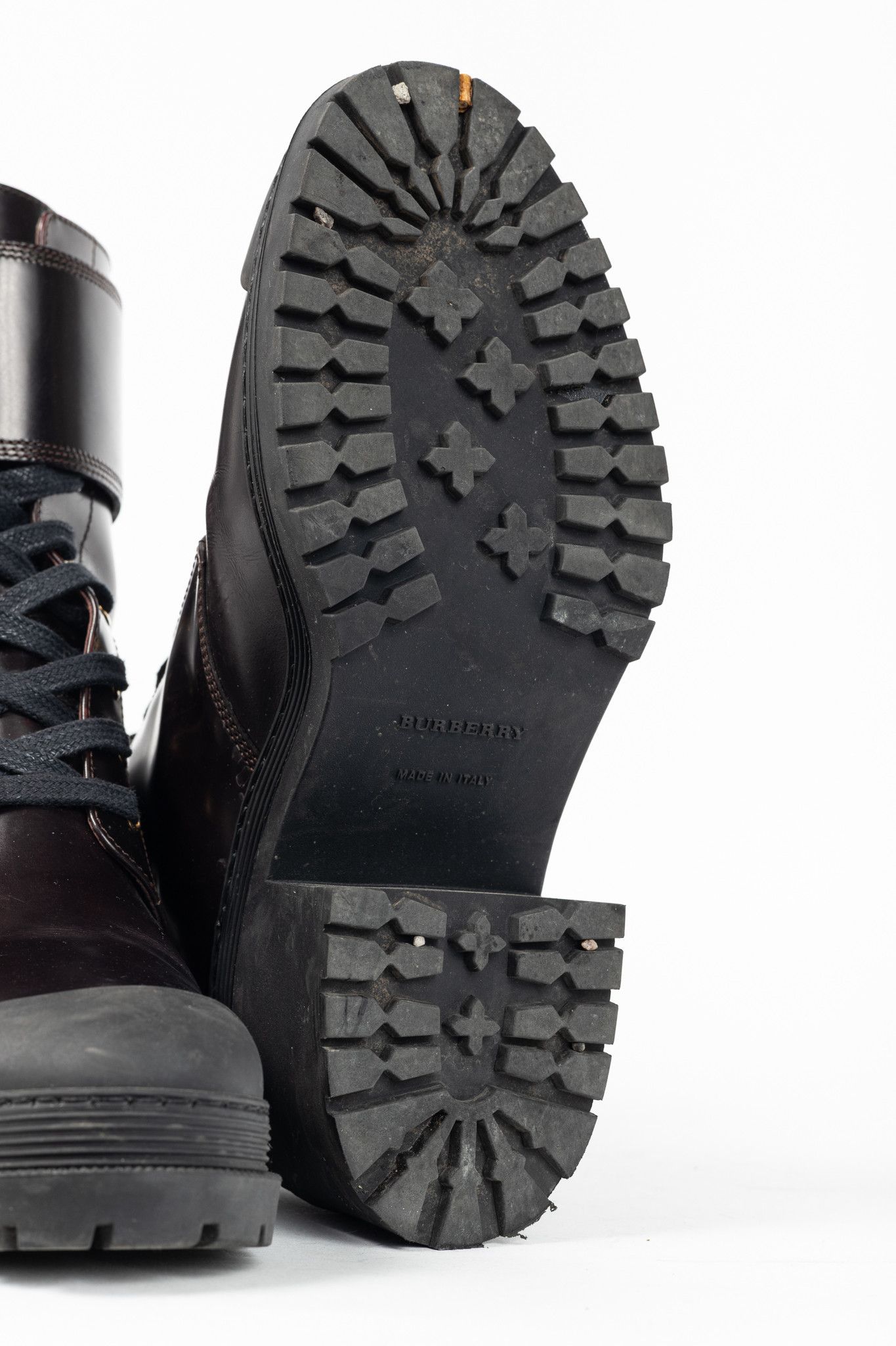 Burberry Burberry Scarcroft 50 Buckled Glossed-Leather Combat Boots Size US 7.5 / IT 37.5 - 5 Thumbnail