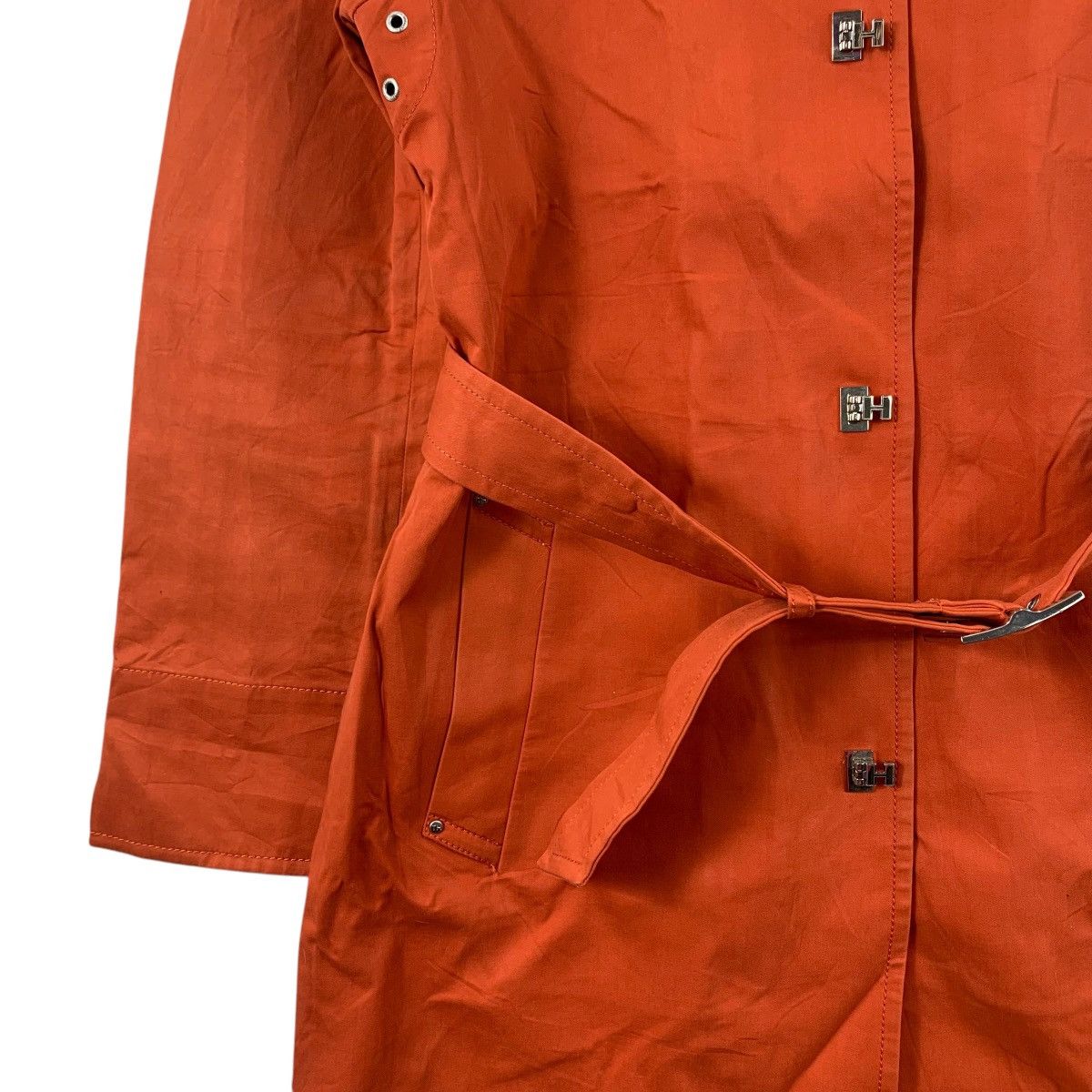 Tommy Hilfiger TOMMY HILFIGER Orange Long Trench Coat Parka Jacket Size M / US 6-8 / IT 42-44 - 5 Thumbnail