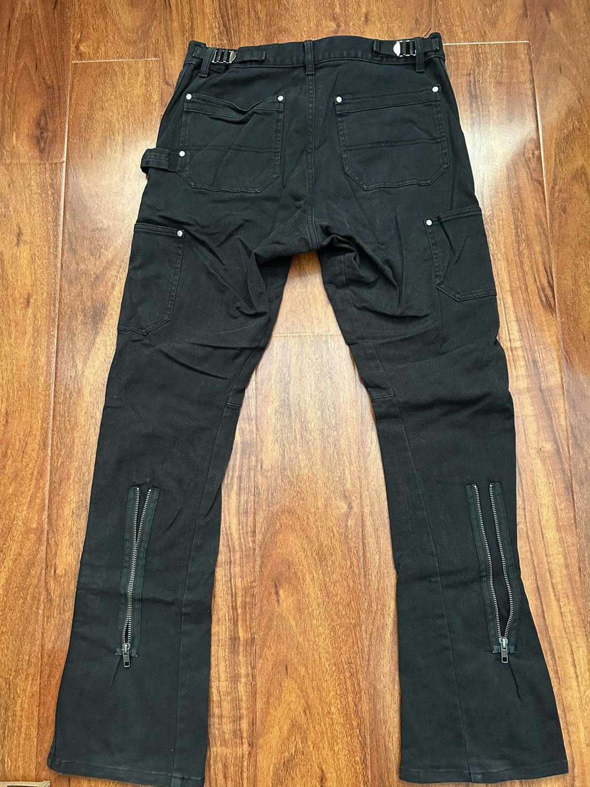Vuja De Vuja De Flared Back zip Carpenter Pants Size US 32 / EU 48 - 2 Thumbnail