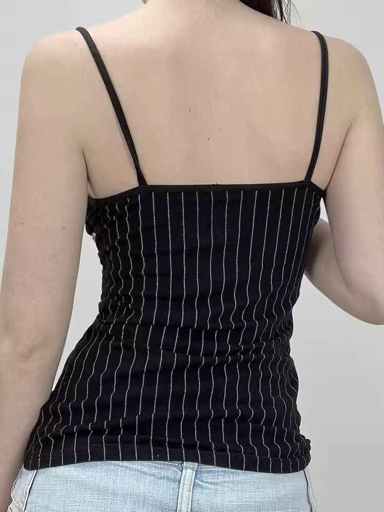 Japanese Brand Top Casual Patchwork Lace Bow Deep V-Neck Sleeveless Tank Size M / US 6-8 / IT 42-44 - 4 Thumbnail