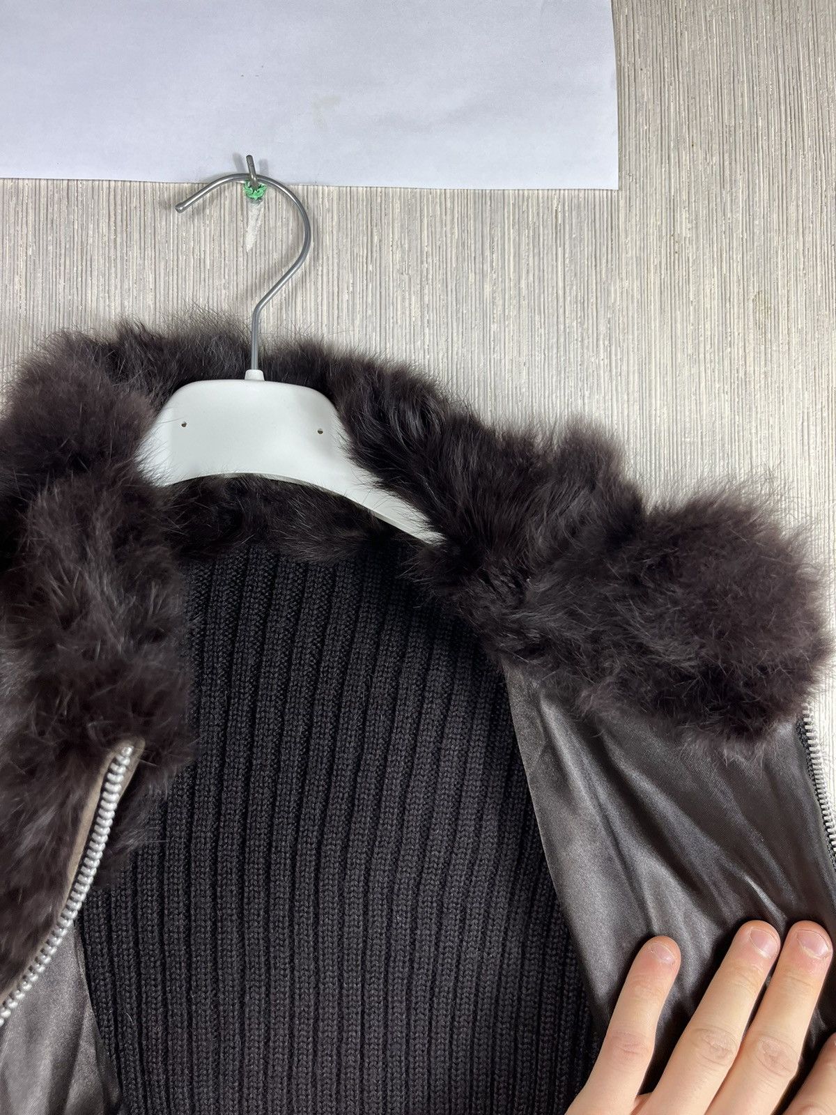 If Six Was Nine × Japanese Brand × Vintage Vintage real fur sweater cardigan zip knit hoodie sweatshirt Size L / US 10 / IT 46 - 17 Thumbnail