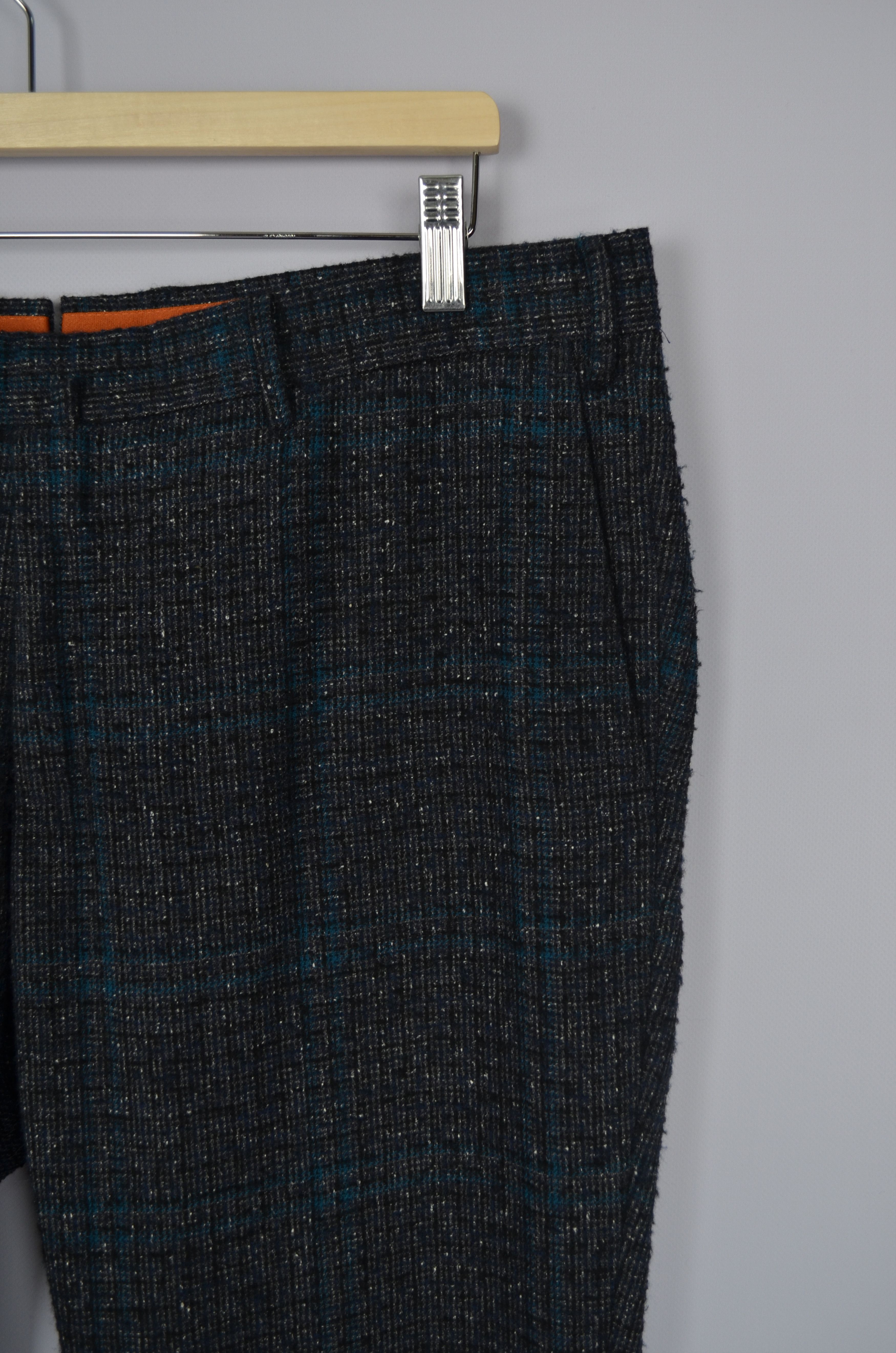 PT Torino Super 100's Slim Fit Pants Tweed Wool Silk Sz54