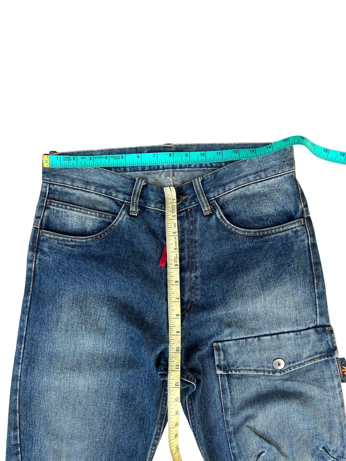 291295=Homme 291295 HOMME Cargo Denim Flare Jeans Size US 30 / EU 46 - 4 Thumbnail