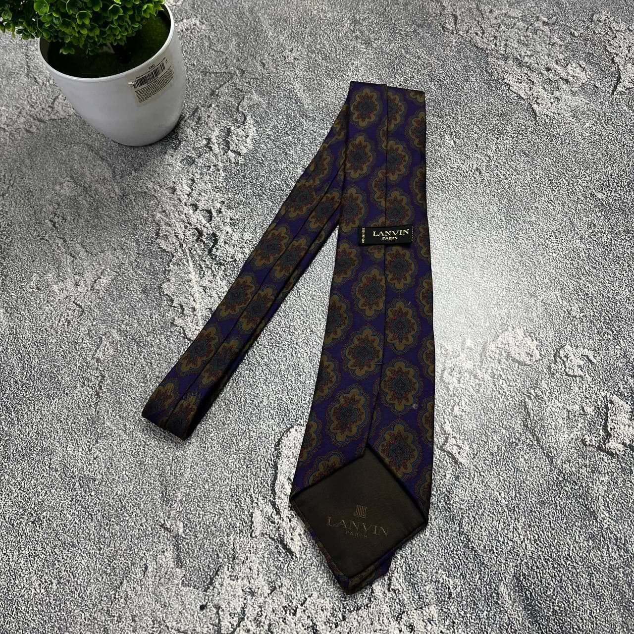 Lanvin Lanvin Paris Men's Floral Bron Tie 100% SILK Made in France Size ONE SIZE - 2 Thumbnail