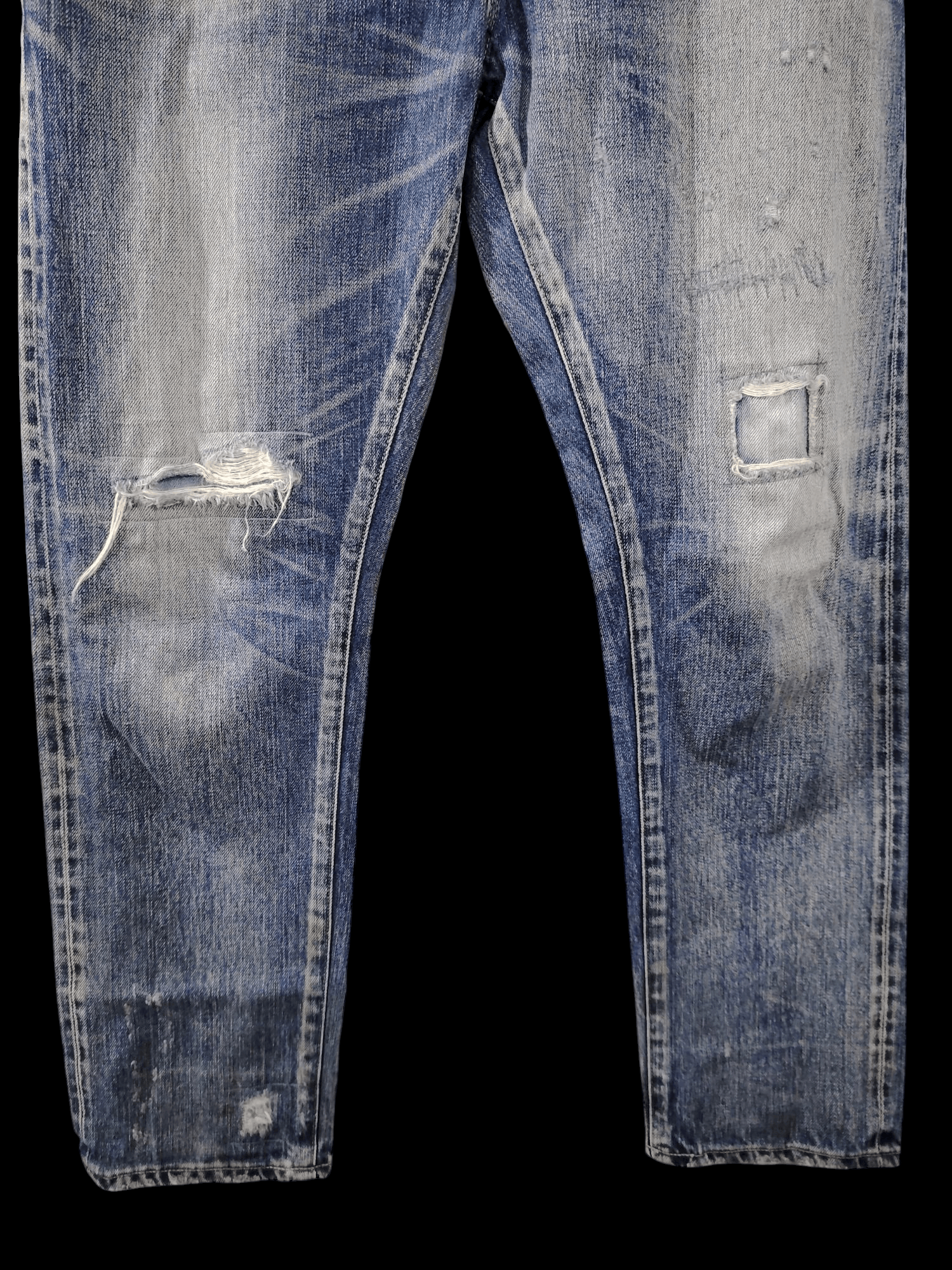 20471120 × Beauty Beast × Japanese Brand Rodeo crown 10 annivers. distressed patchwork selvedge denim Size US 31 - 4 Thumbnail