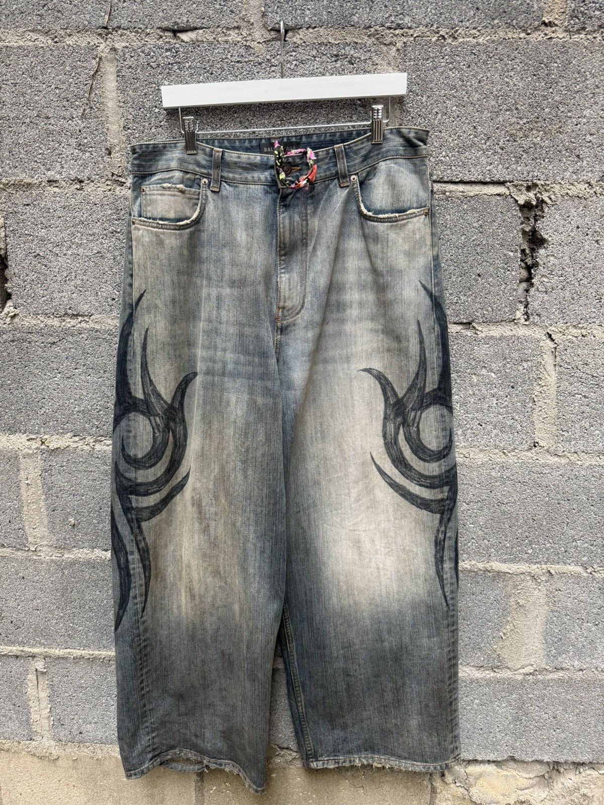 Balenciaga Balenciaga Y2K Tribal Runway Denim | Grailed