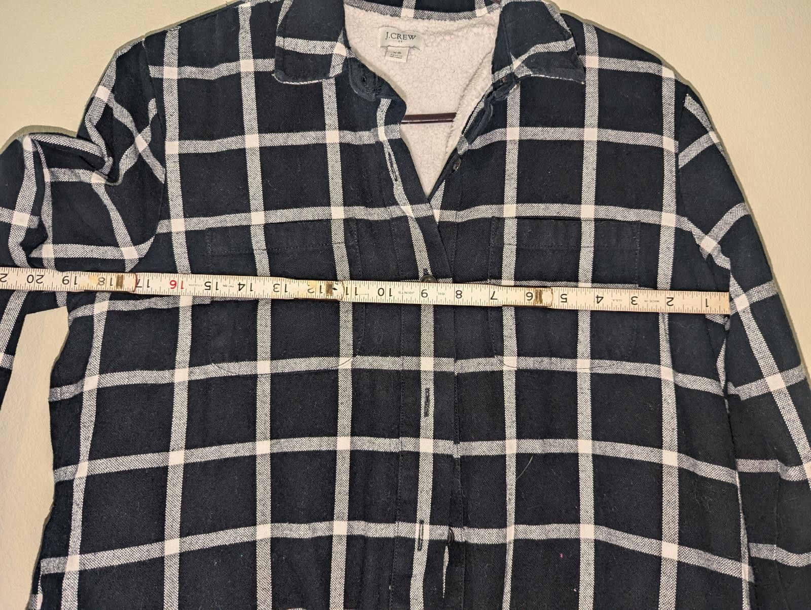 J.Crew Vintage J.Crew Sherpa Lined Black and White Plaid Flannel XS Size XS / US 0-2 / IT 36-38 - 7 Thumbnail