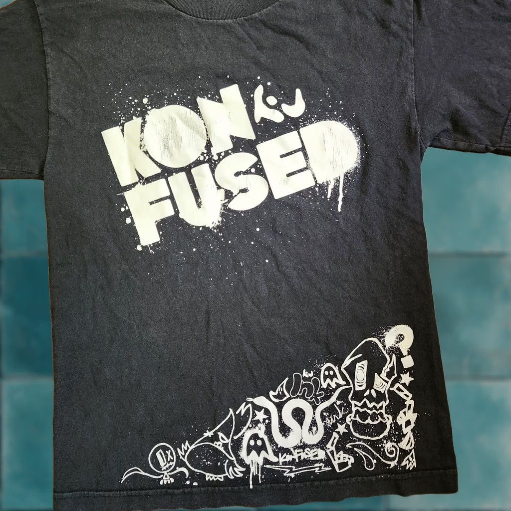 Logo 7 Konfused Mens Black White Logo Graphic Print T-shirt Size S Size US S / EU 44-46 / 1 - 1 Thumbnail