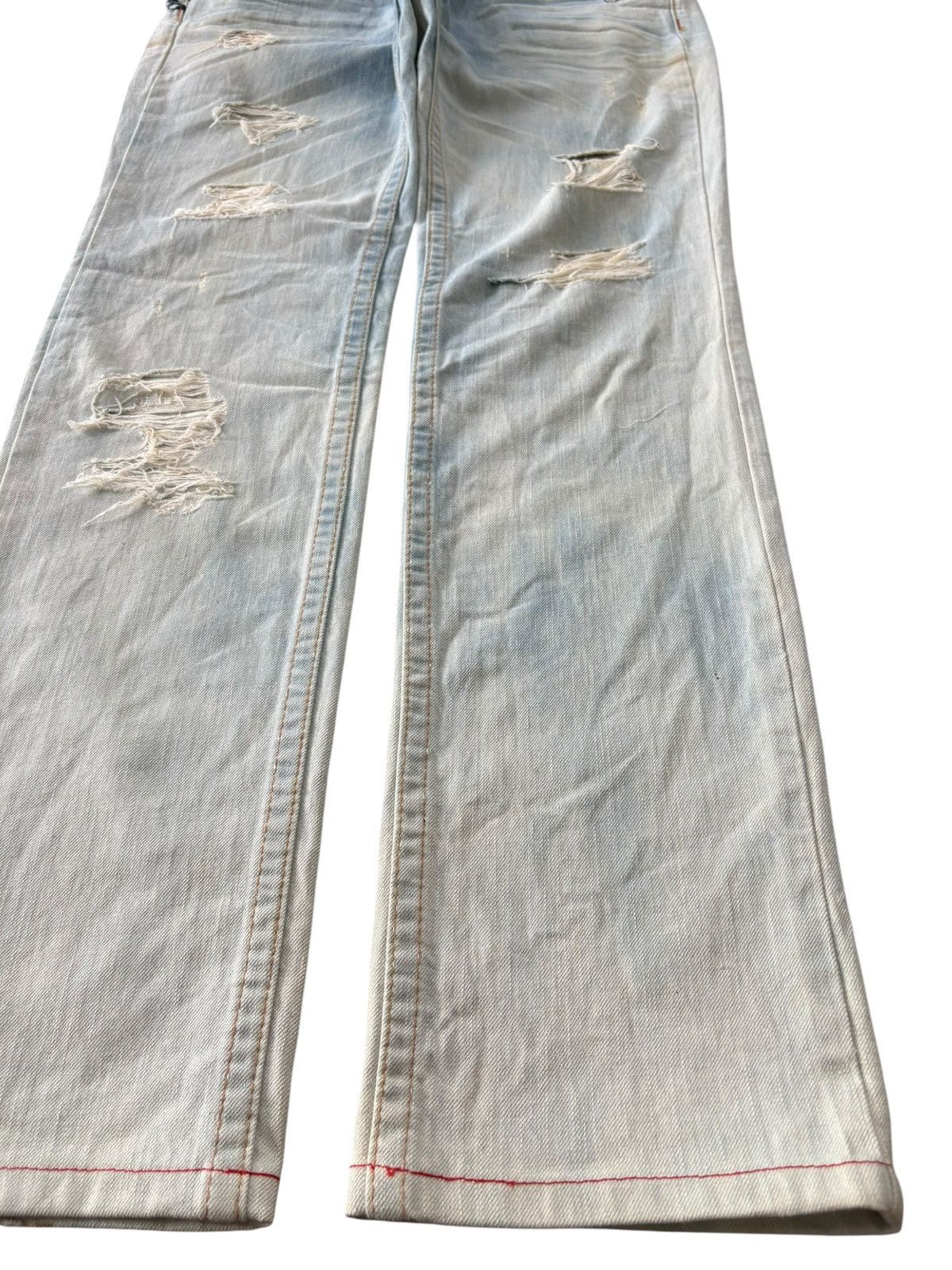 Hysteric Glamour Vintage Red Pepper Bleached Distressed Loose Jeans Size 30" / US 8 / IT 44 - 7 Thumbnail