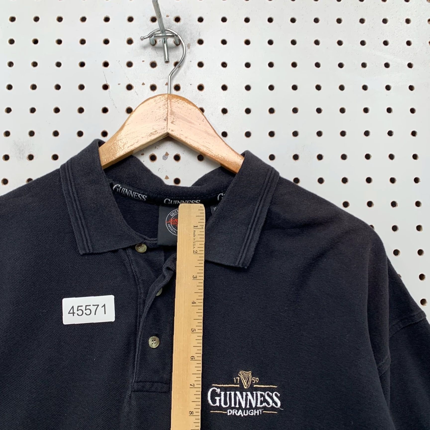 Vintage Guinness Polo Shirt Mens 2XL Black Official Merchandise Embroidered Shirt Size US XXL / EU 58 / 5 - 6 Thumbnail