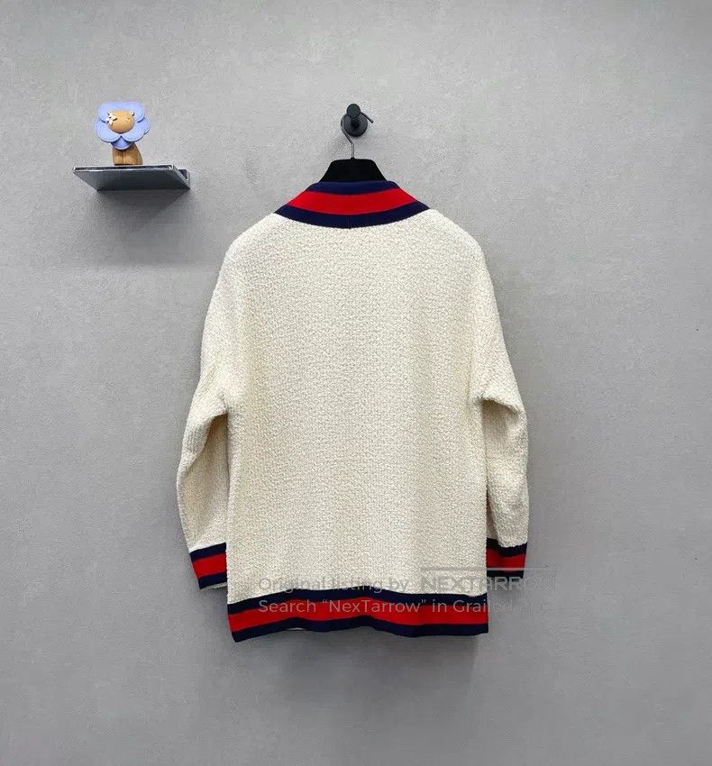 Gucci Gucci Contrasting colour webbing rolled edge loose tweed c Size XS / US 0-2 / IT 36-38 - 2 Thumbnail