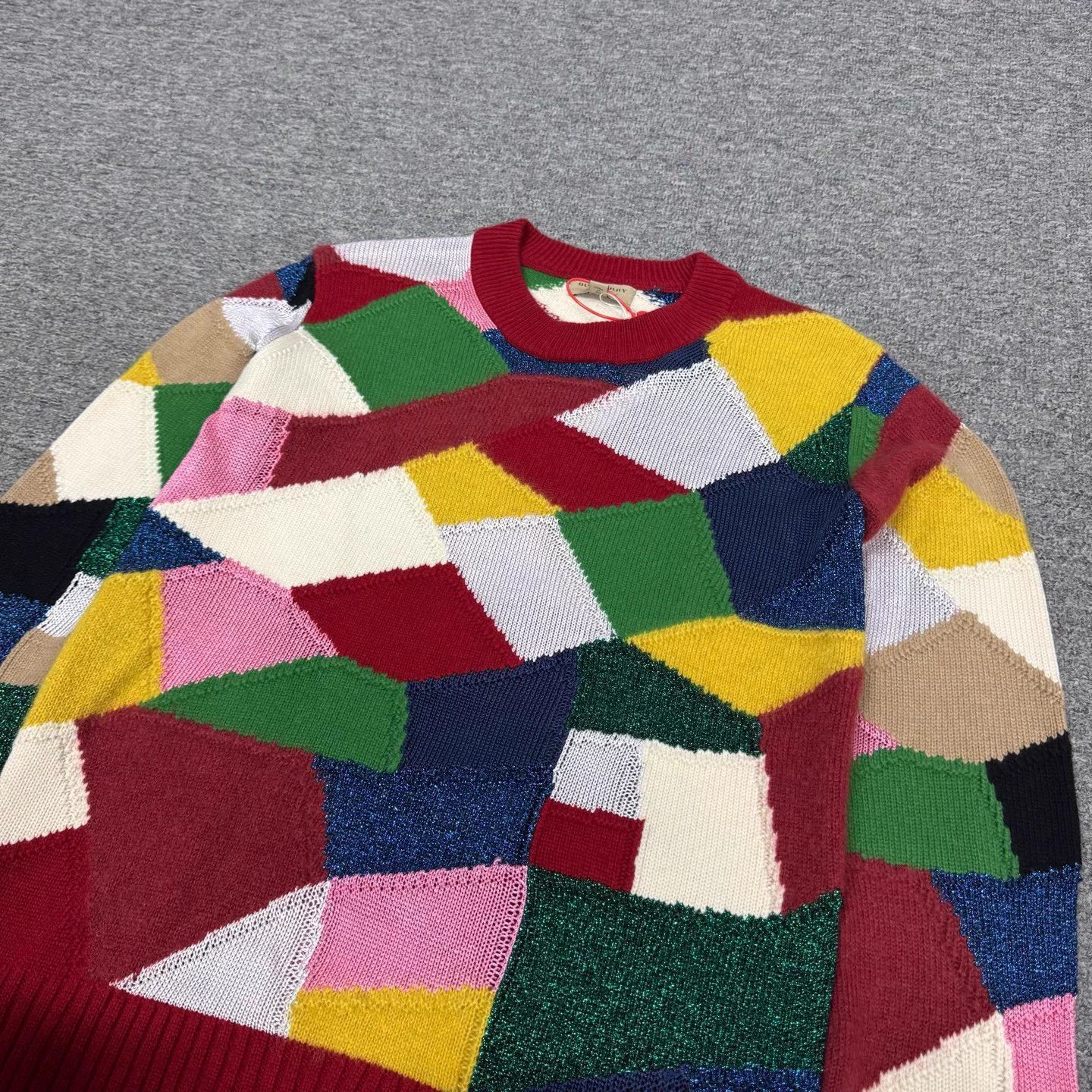 Burberry Burberry geometric color block knit sweater XS 99 new Size US XS / EU 42 / 0 - 4 Thumbnail