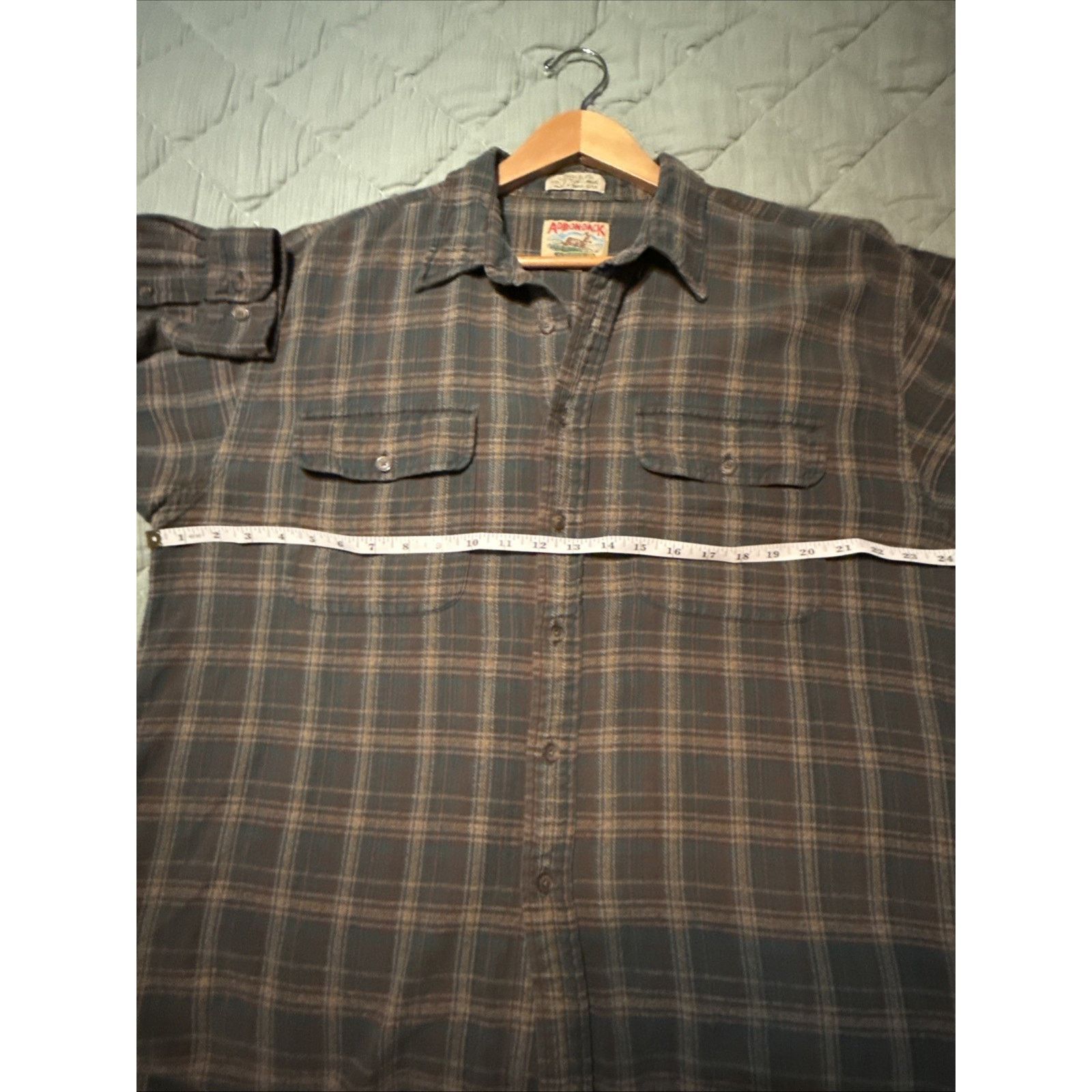 Other Vintage Adirondack by Savile Row Plaid Gray Green Flannel XL Size US XL / EU 56 / 4 - 5 Thumbnail