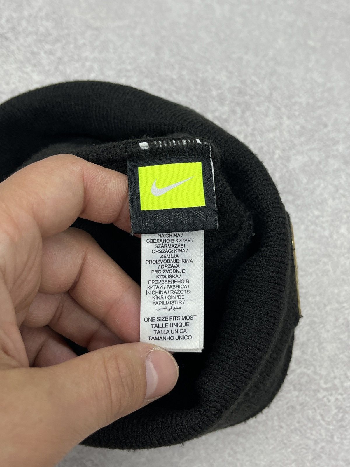 Nike Mens Nike Swoosh Beanie Hat Black Drill Y2K TECH ACG Size ONE SIZE - 6 Thumbnail