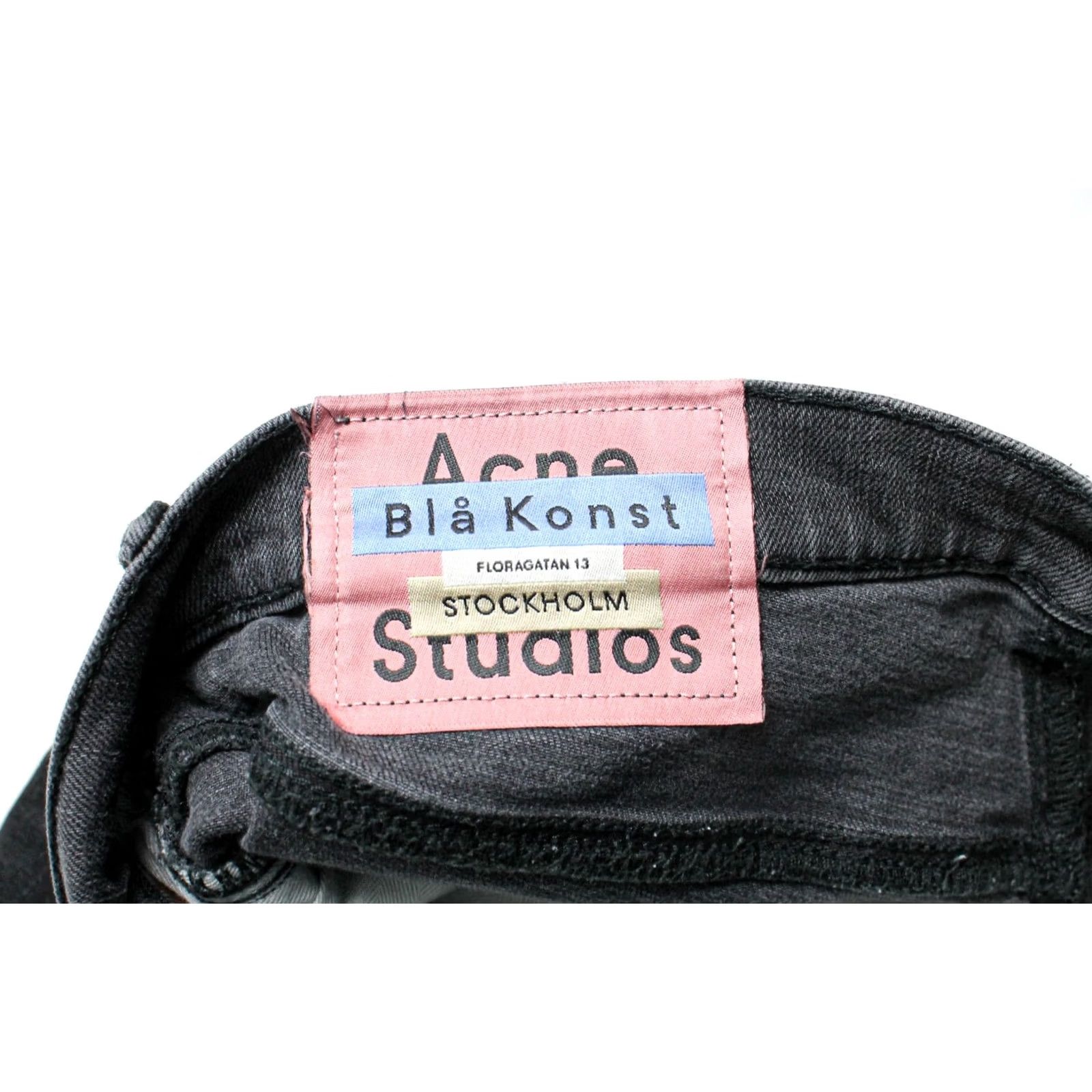 Acne Studios ACNE STUDIOS Jeans Men's W30/L34 Slim Washed Black Zip Fly Blocked By Slight Wear Max Used Blk Slim Fit Zip Fly Jeans Men W30/L34 Black Size US 30 / EU 46 - 6 Thumbnail