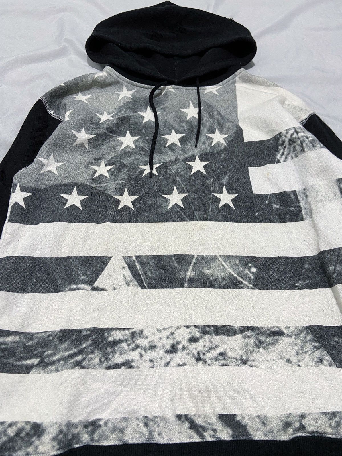 Japanese Brand B ONE SOUL DISTRESSED HOODIE AMERICAN FLAG Size US L / EU 52-54 / 3 - 2 Thumbnail