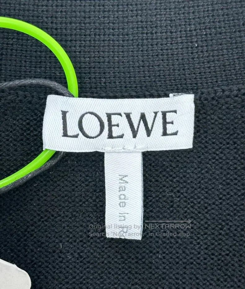 Loewe Loewe Black Logo Knit Cardigan Jacket Size S / US 4 / IT 40 - 4 Thumbnail