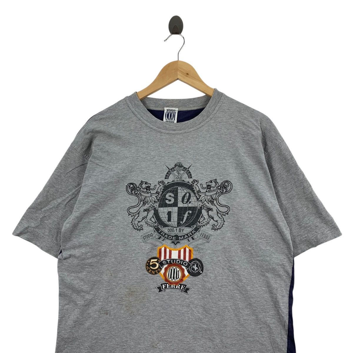 Vintage Vintage 90s STUDIO 0001 By FERRE Gianfranco Italy Tshirt Size US L / EU 52-54 / 3 - 2 Thumbnail