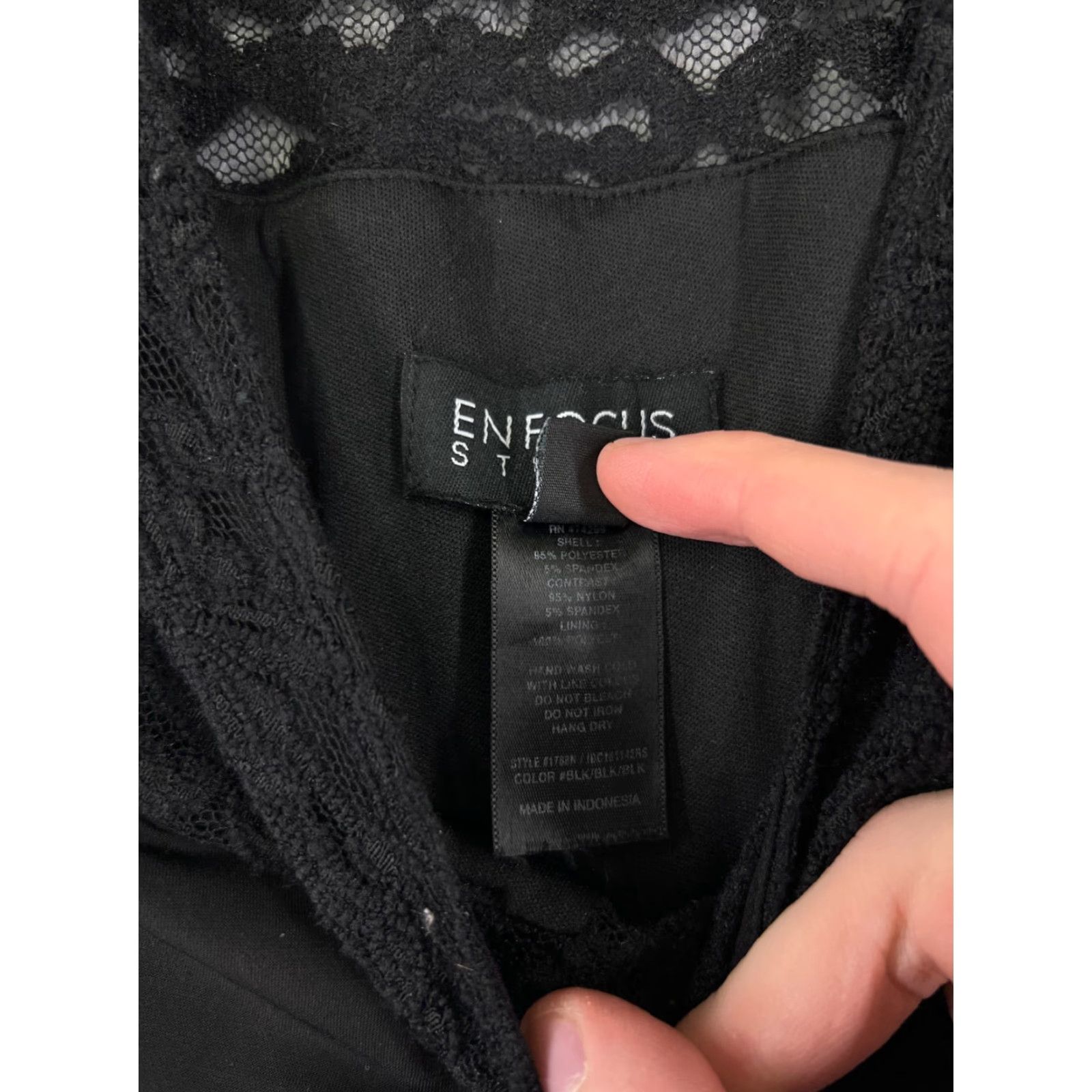Vintage Enfocus Studio Dress Womens 4 Black Lace Shoulders Sleeveless Polyester Blend Size S / US 4 / IT 40 - 4 Thumbnail