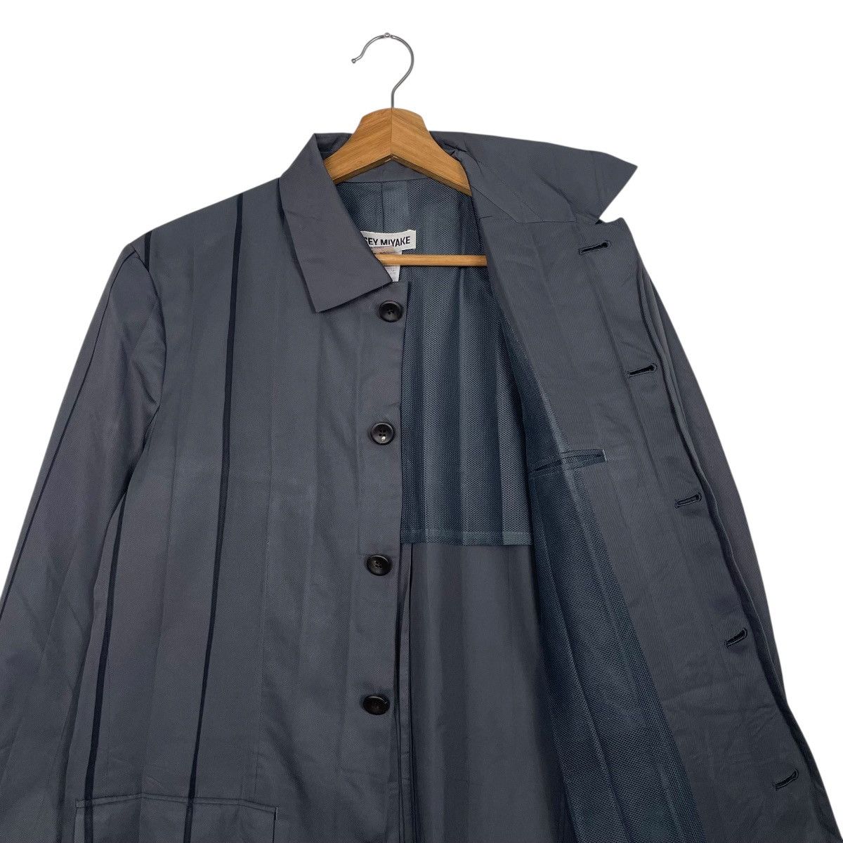 Issey Miyake Nice Design Issey Miyake Pleated Long Coat Size US S / EU 44-46 / 1 - 11 Thumbnail