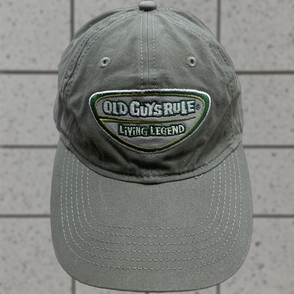 Vintage Old Guys Rule Living Legend Strapback Baseball Cap Green One Size Embroidered Mens Adjustable Casual Outdoor Canvas Cotton Cap EUC Size ONE SIZE - 1 Thumbnail