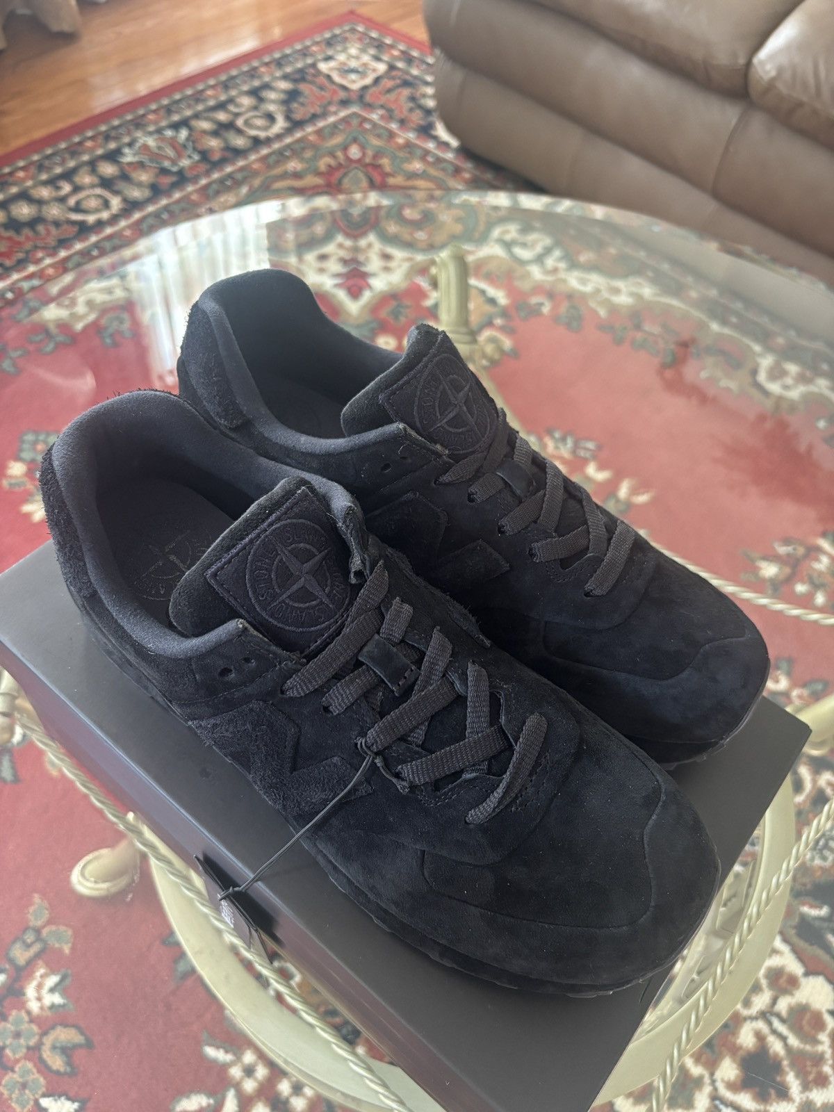 New Balance × Stone Island Stone Island x New Balance 574 Ghost Navy Size US 10 / EU 43 - 2 Thumbnail