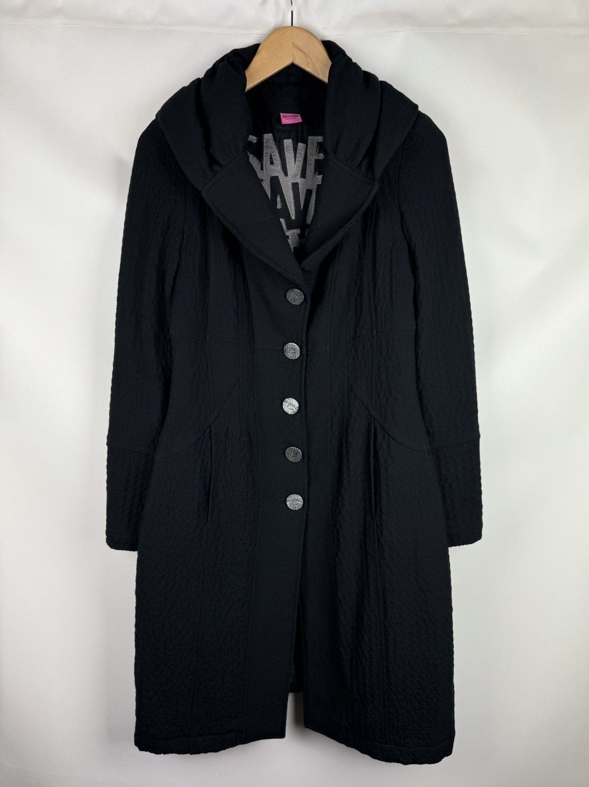 Designer Save The Queen Ladies Wool Blend Long Coat Jacket Size S Size S / US 4 / IT 40 - 1 Thumbnail