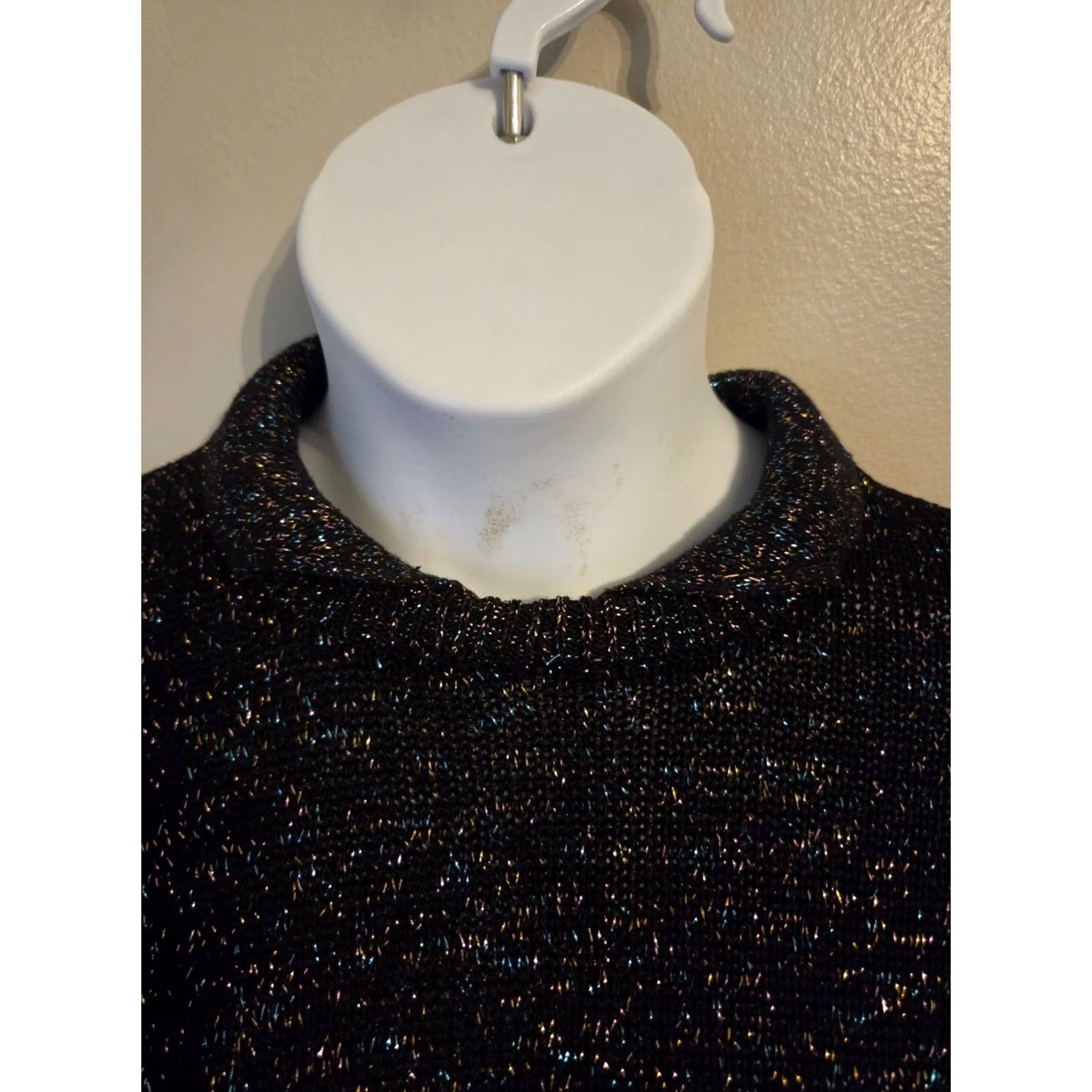 Vintage VINTAGE Gerard Works Black Collared Sweater Womens M 80s Pullover Long Sleeve Casual Workwear Party/Cocktail Girls Womens Size M / US 6-8 / IT 42-44 - 2 Thumbnail
