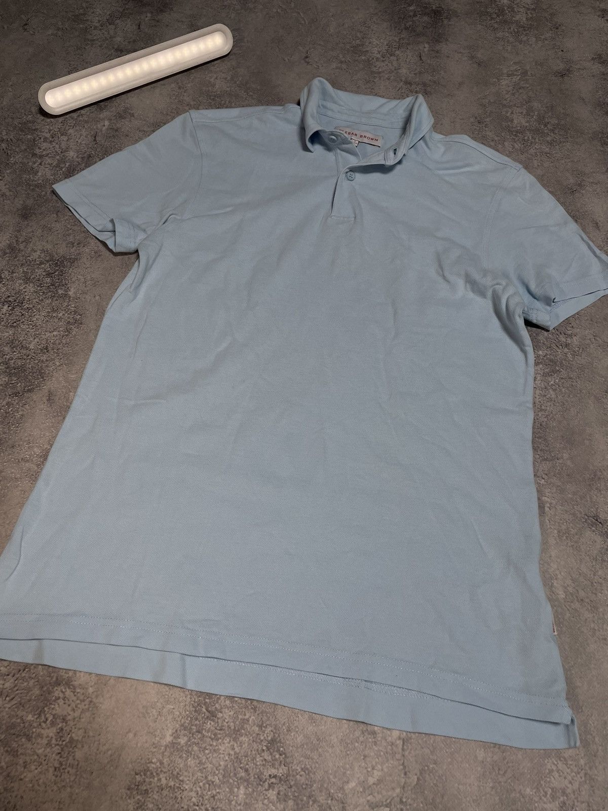 Orlebar Brown Orlebar Brown Tailored Fit Sky Cotton Pique Polo M Size US M / EU 48-50 / 2 - 5 Thumbnail