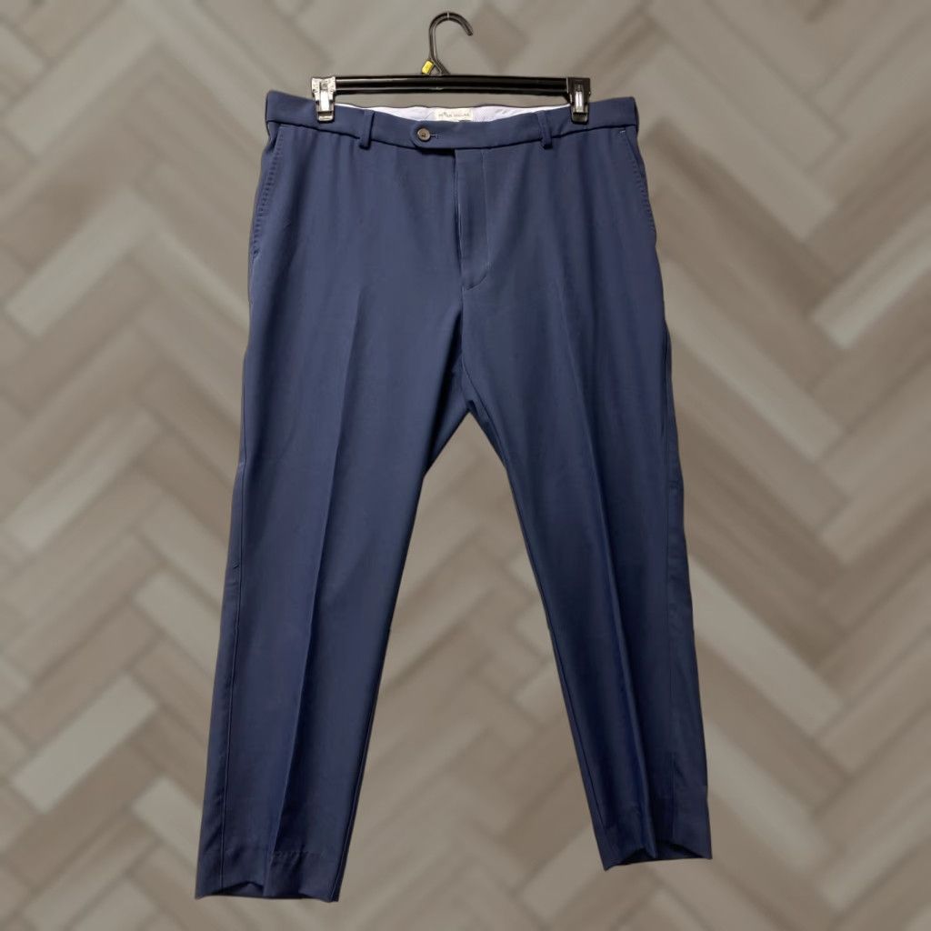 Peter Millar PETER MILLAR Mens Pants Golf 36 X 29 Signature Sateen Navy Flat Front 5-Pocket Inseam 29 Size US 36 / EU 52 - 1 Thumbnail