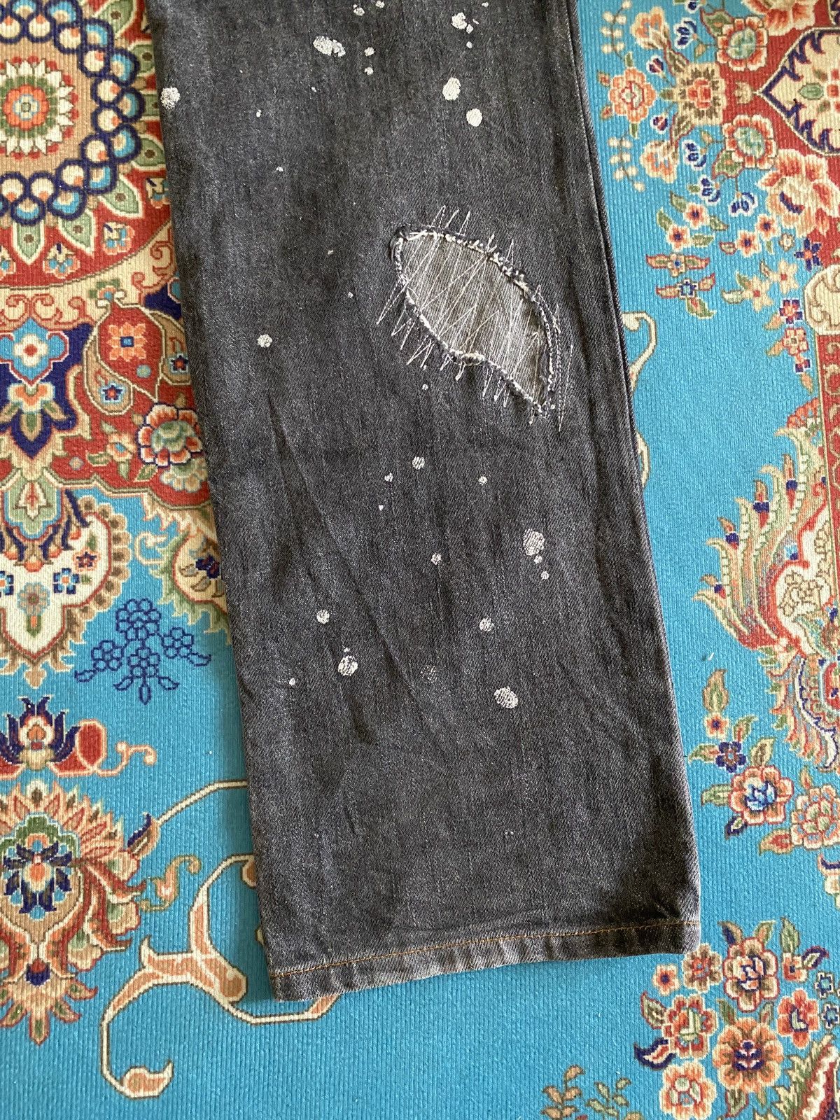 Japanese Brand Japanese Brand Distressed Splatter Patchwork Design Denim Size US 31 - 11 Thumbnail